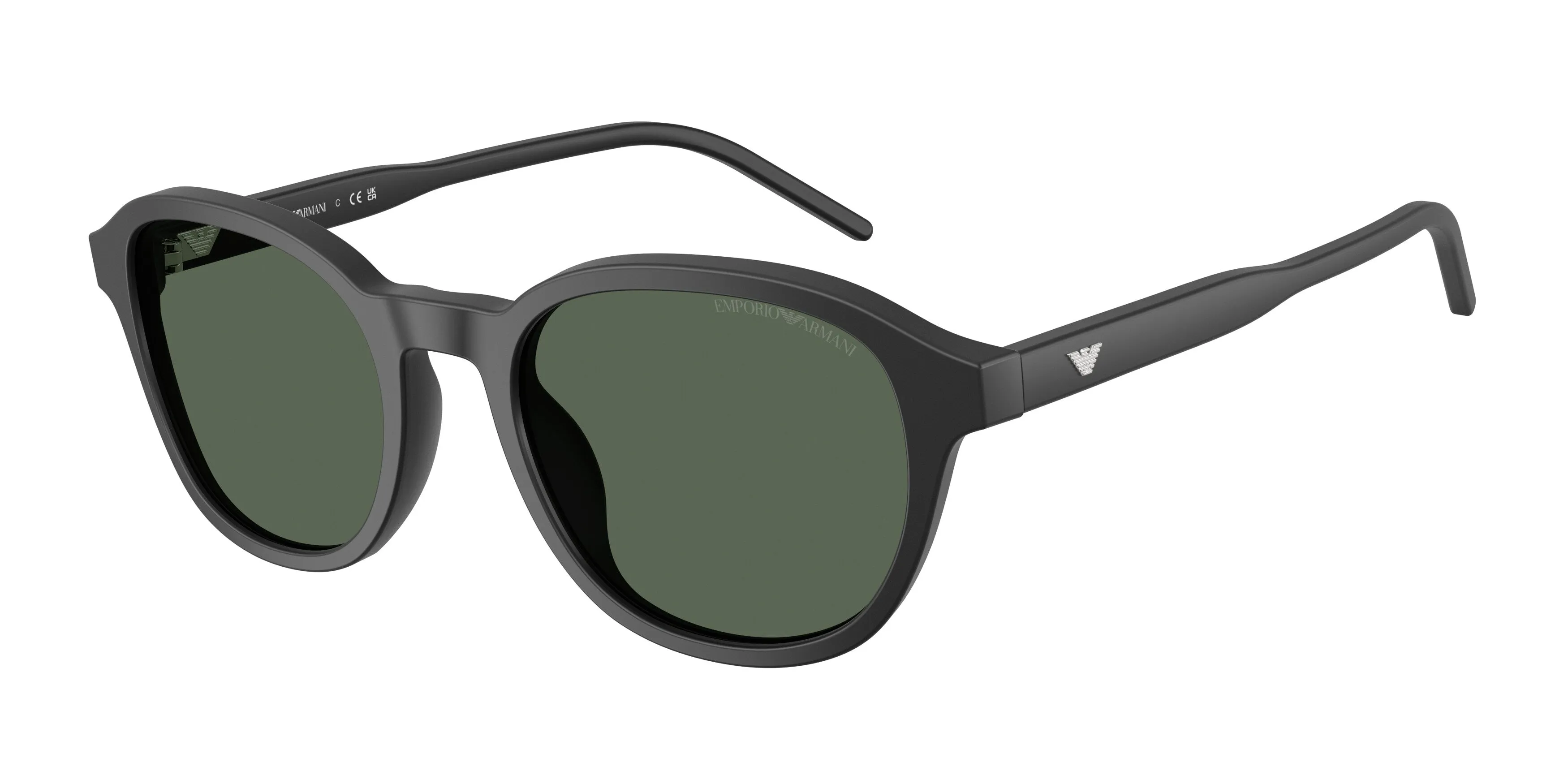 Emporio Armani EA4247U 500171 Occhiali da sole Acetato Nero Verde Pantos Normale - immagine 1