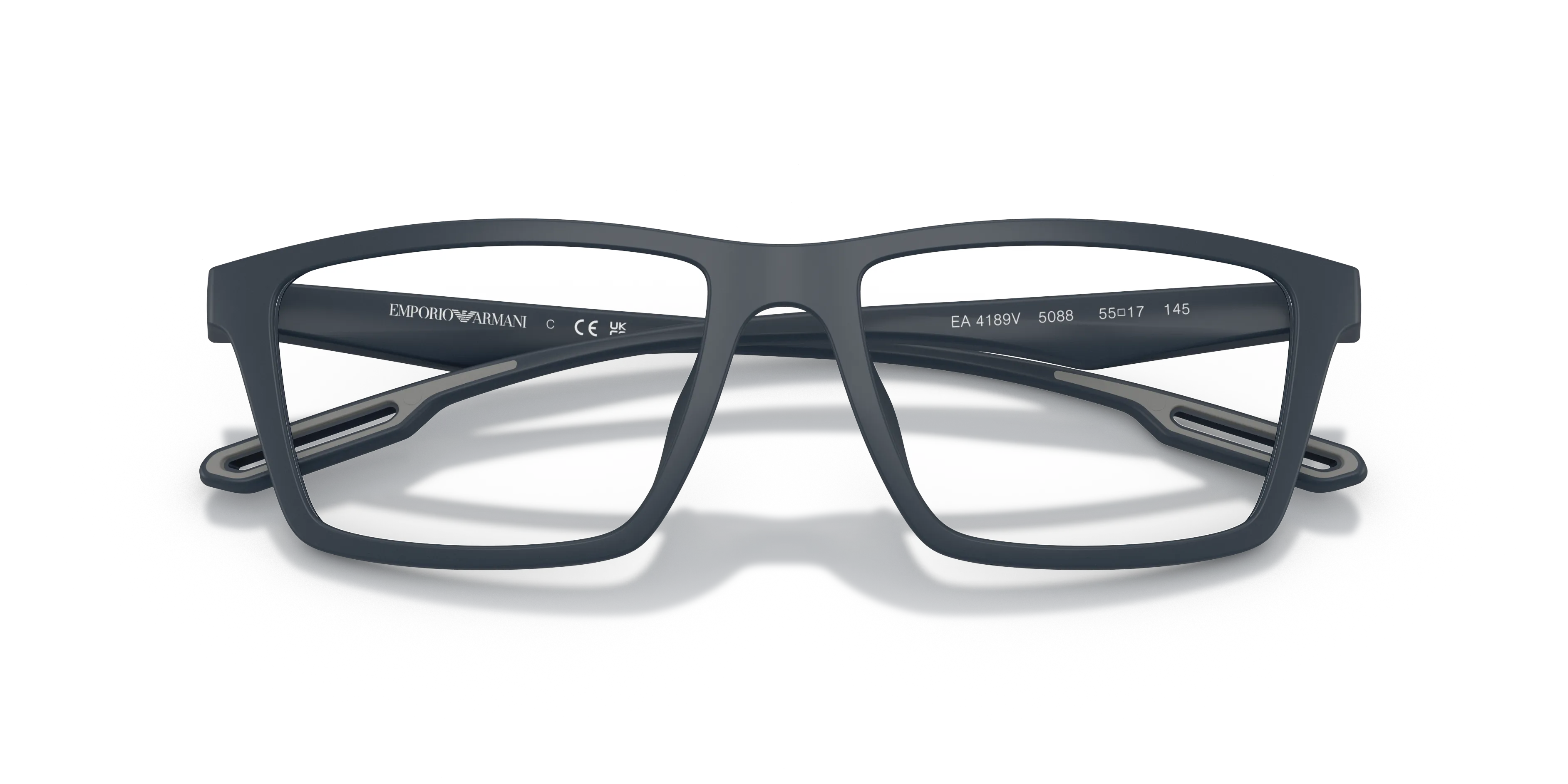 Emporio Armani EA4189V 5088 Montature da vista Iniettato Blu Trasparente Squadrata Normale - immagine 2