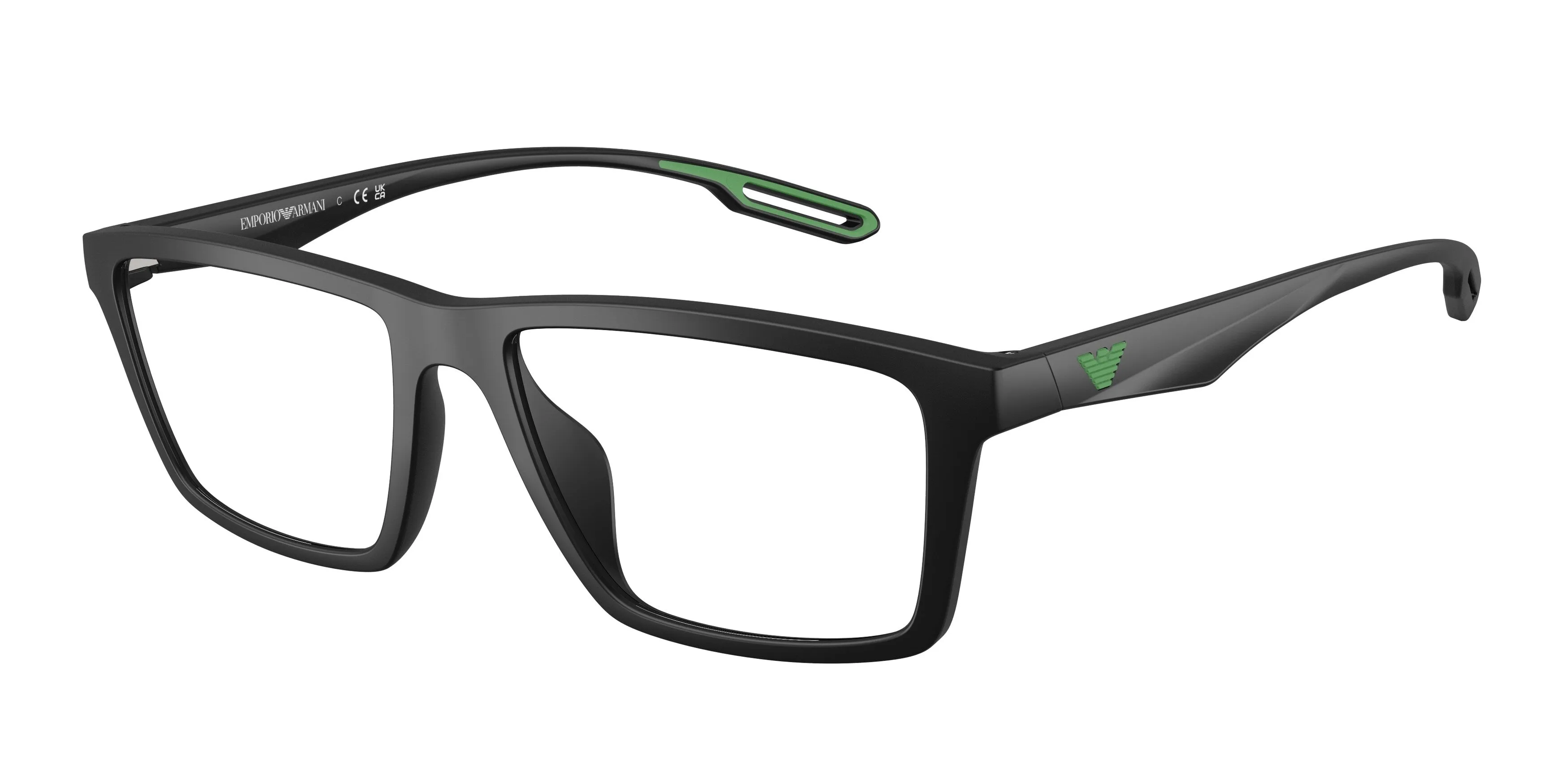 Emporio Armani EA4189V 5001 Montature da vista Iniettato Nero Trasparente Squadrata Normale - immagine 1