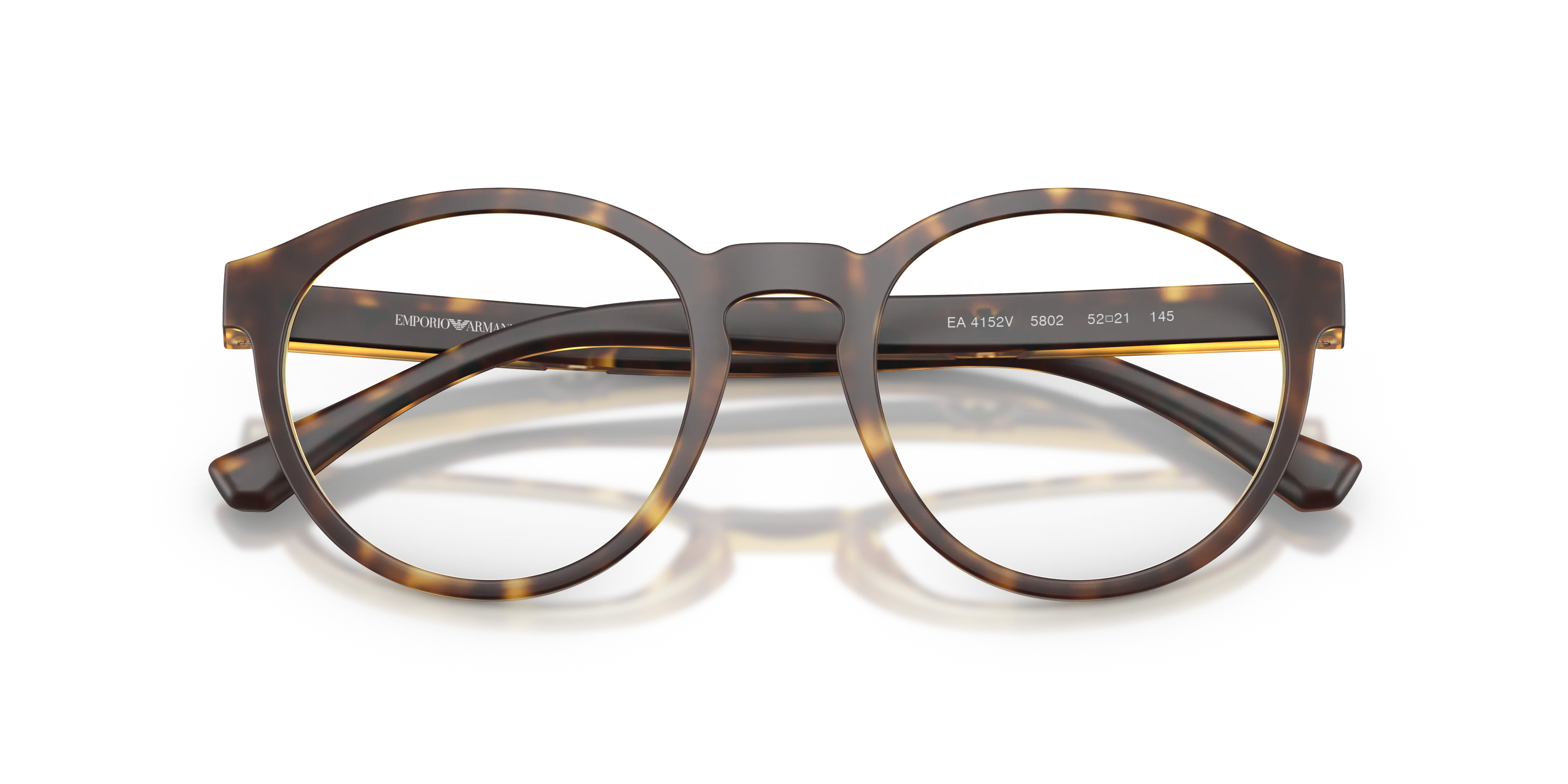 Emporio Armani EA4152V 5802 Montature da vista Iniettato Tartaruga Trasparente Pantos Normale - immagine 2