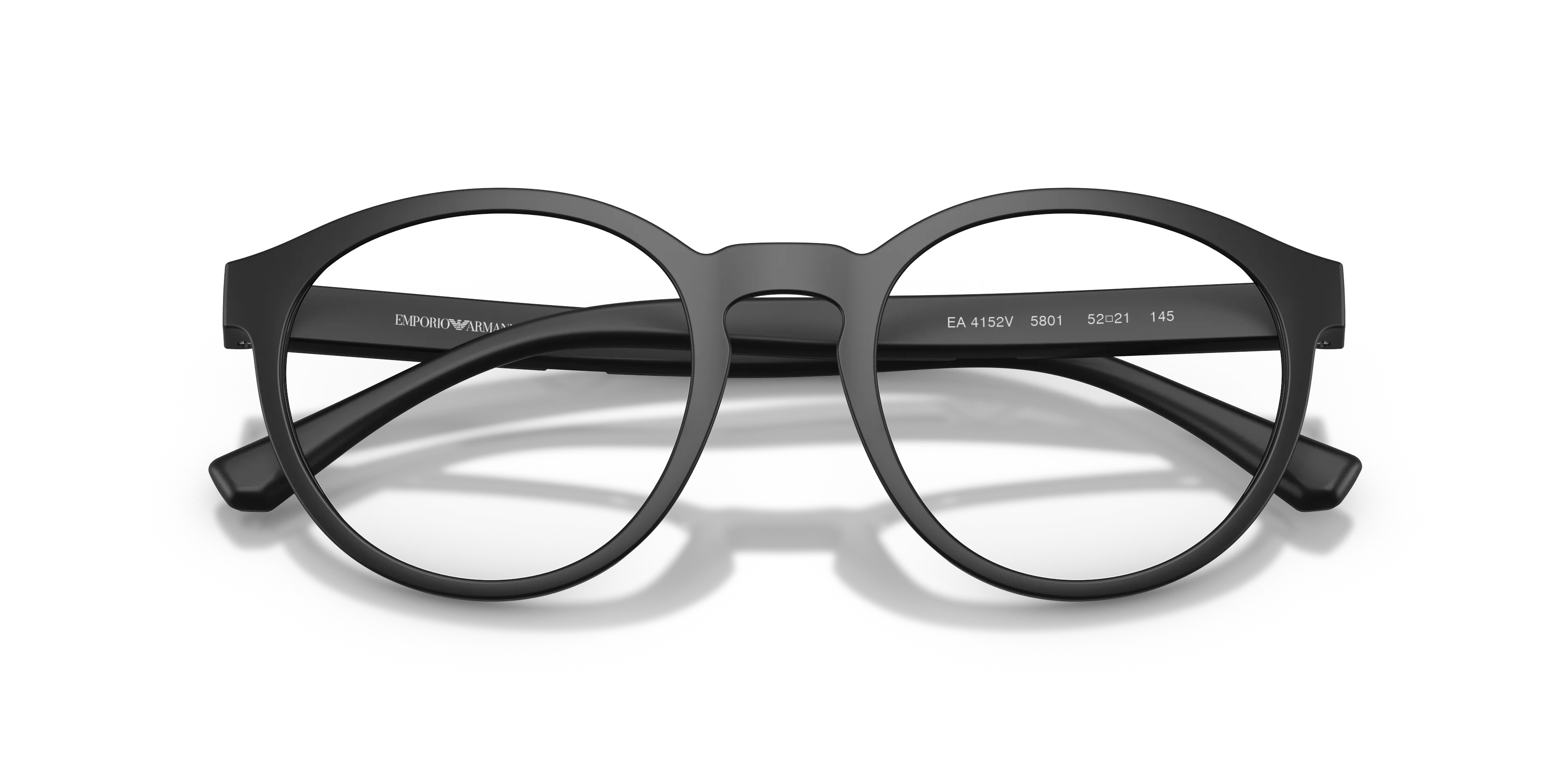 Emporio Armani EA4152V 5801 Montature da vista Iniettato Nero Trasparente Pantos Normale - immagine 2