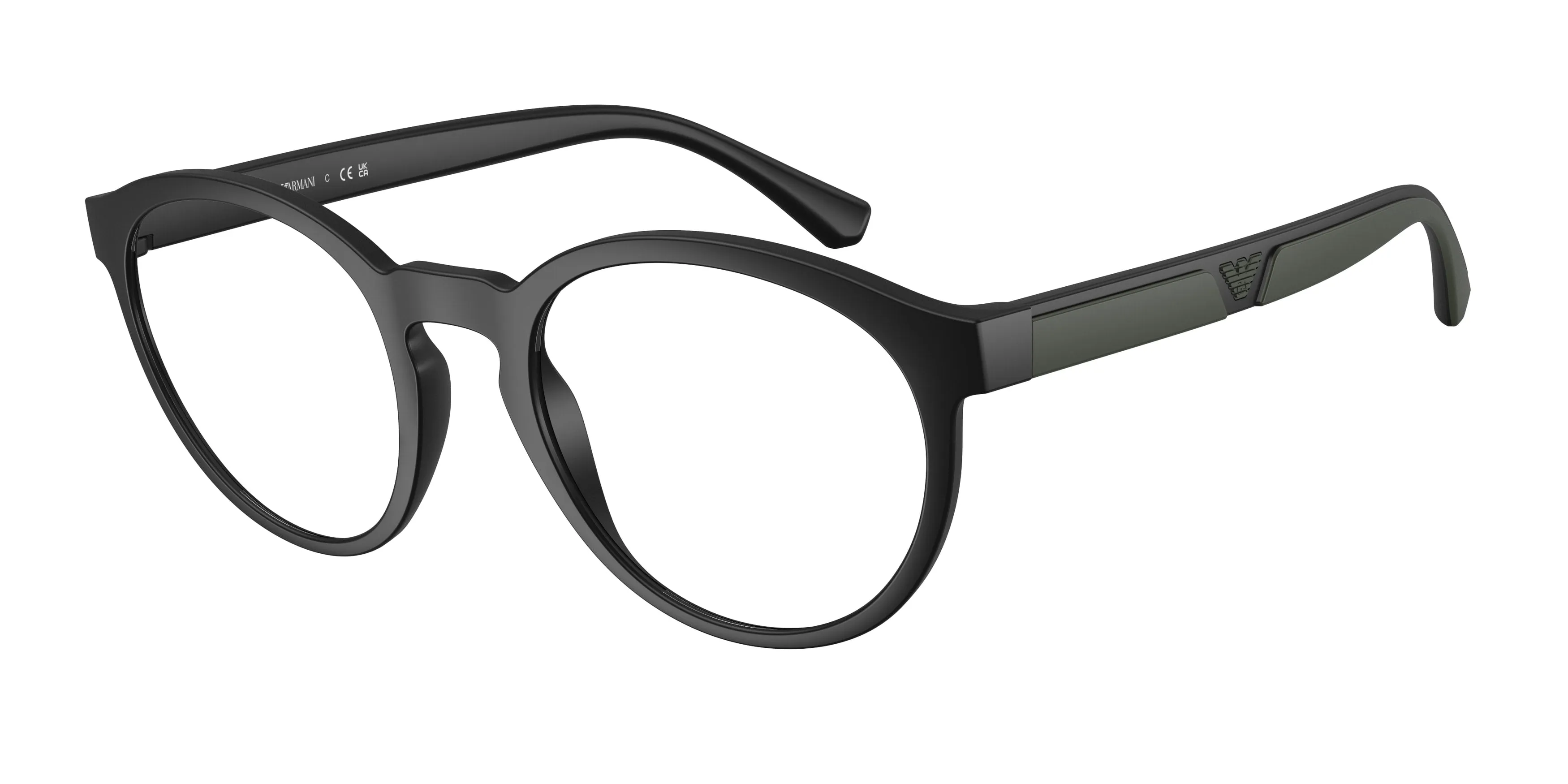 Emporio Armani EA4152V 5042 Montature da vista Iniettato Nero Trasparente Pantos Normale - immagine 1