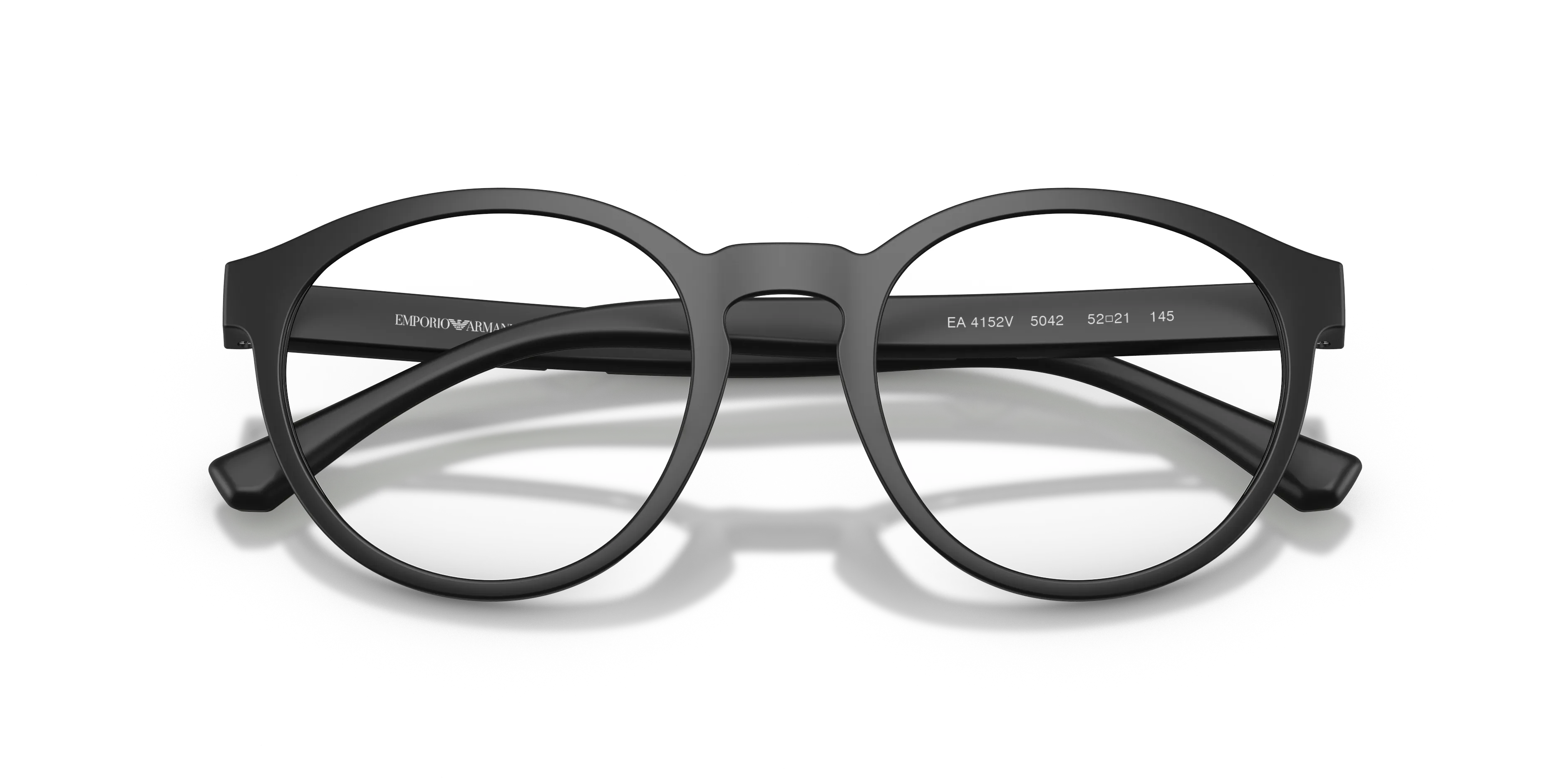 Emporio Armani EA4152V 5042 Montature da vista Iniettato Nero Trasparente Pantos Normale - immagine 2