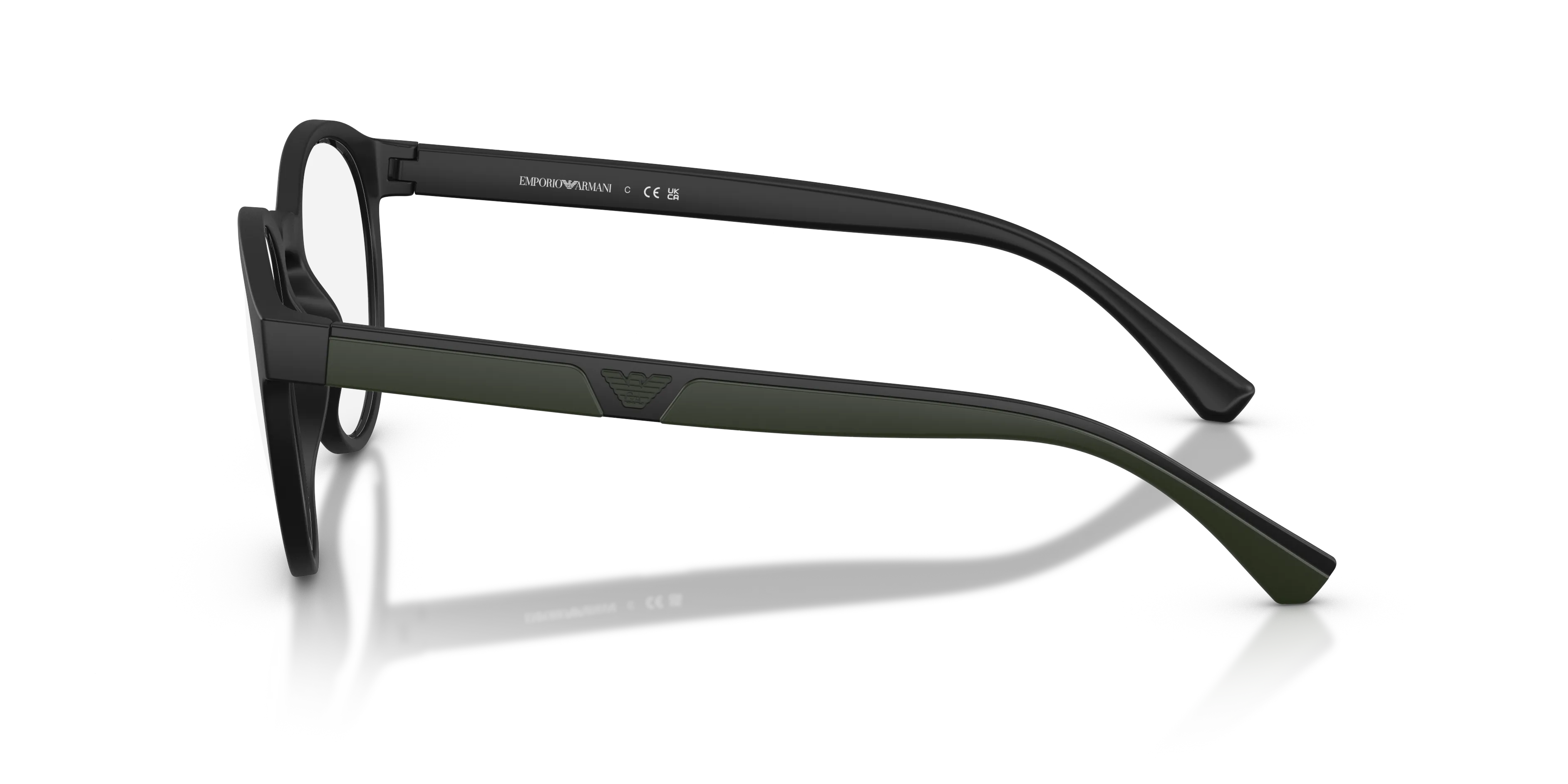 Emporio Armani EA4152V 5042 Montature da vista Iniettato Nero Trasparente Pantos Normale - immagine 4