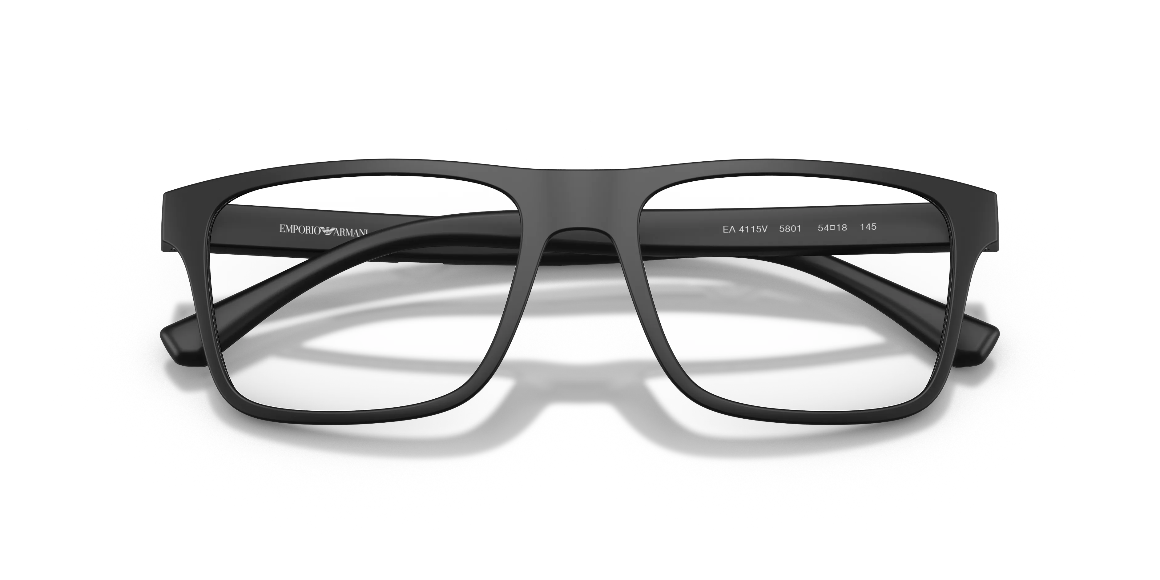 Emporio Armani EA4115V 5801 Montature da vista Iniettato Nero Trasparente Squadrata Normale - immagine 2