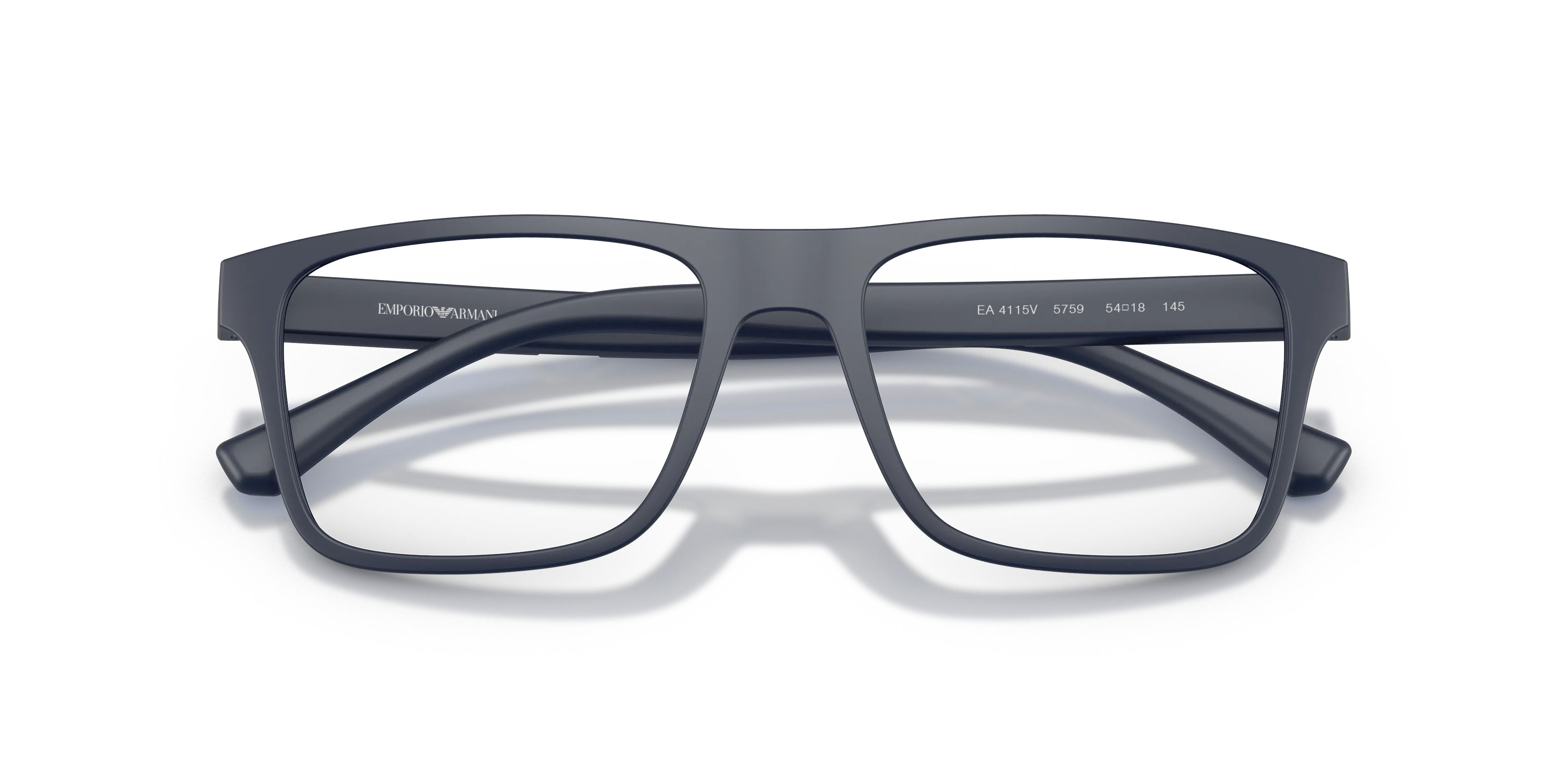Emporio Armani EA4115V 5759 Montature da vista Iniettato Blu Trasparente Squadrata Normale - immagine 2