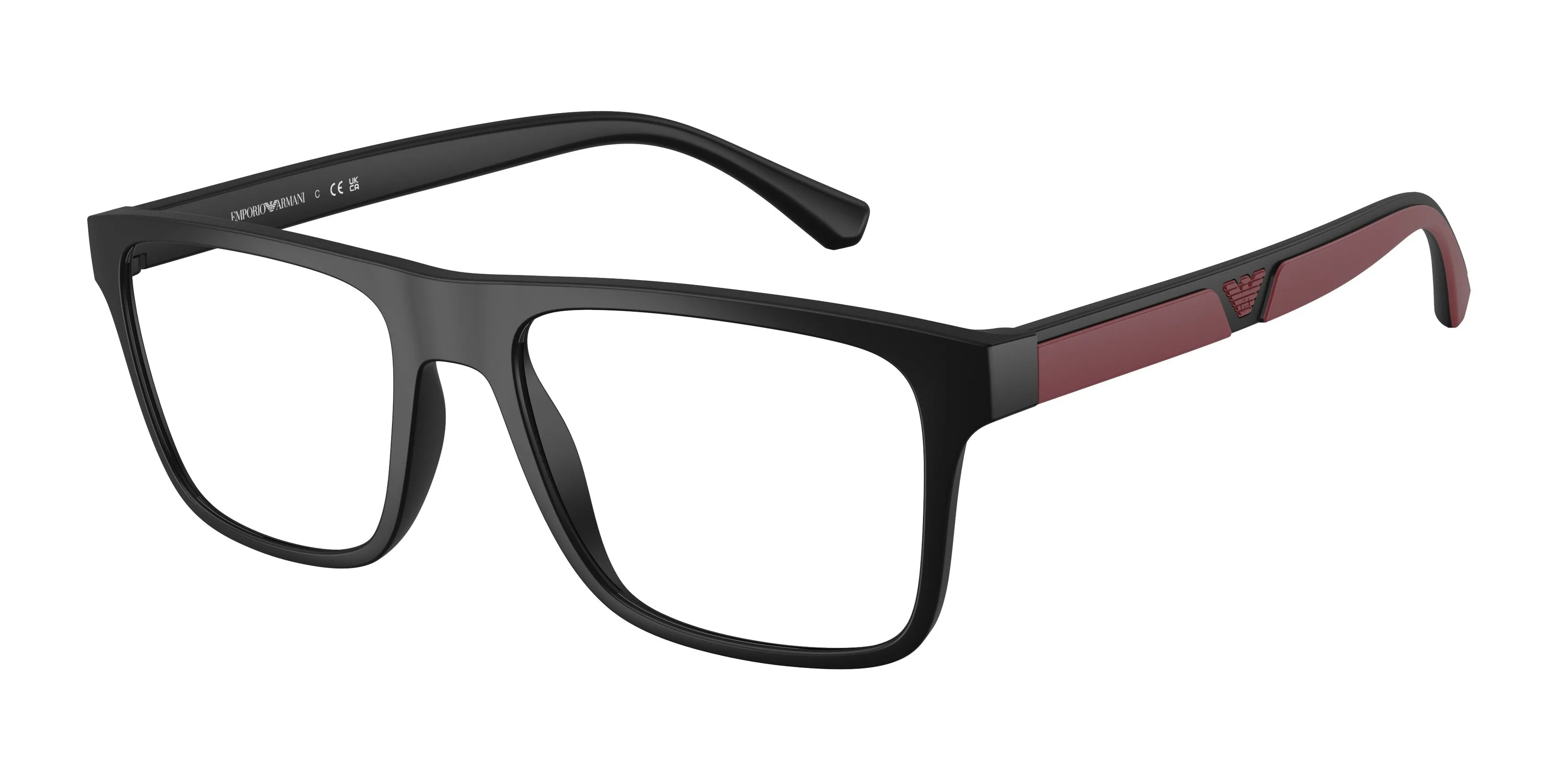 Emporio Armani EA4115V 5042 Montature da vista Iniettato Nero Trasparente Squadrata Normale - immagine 1
