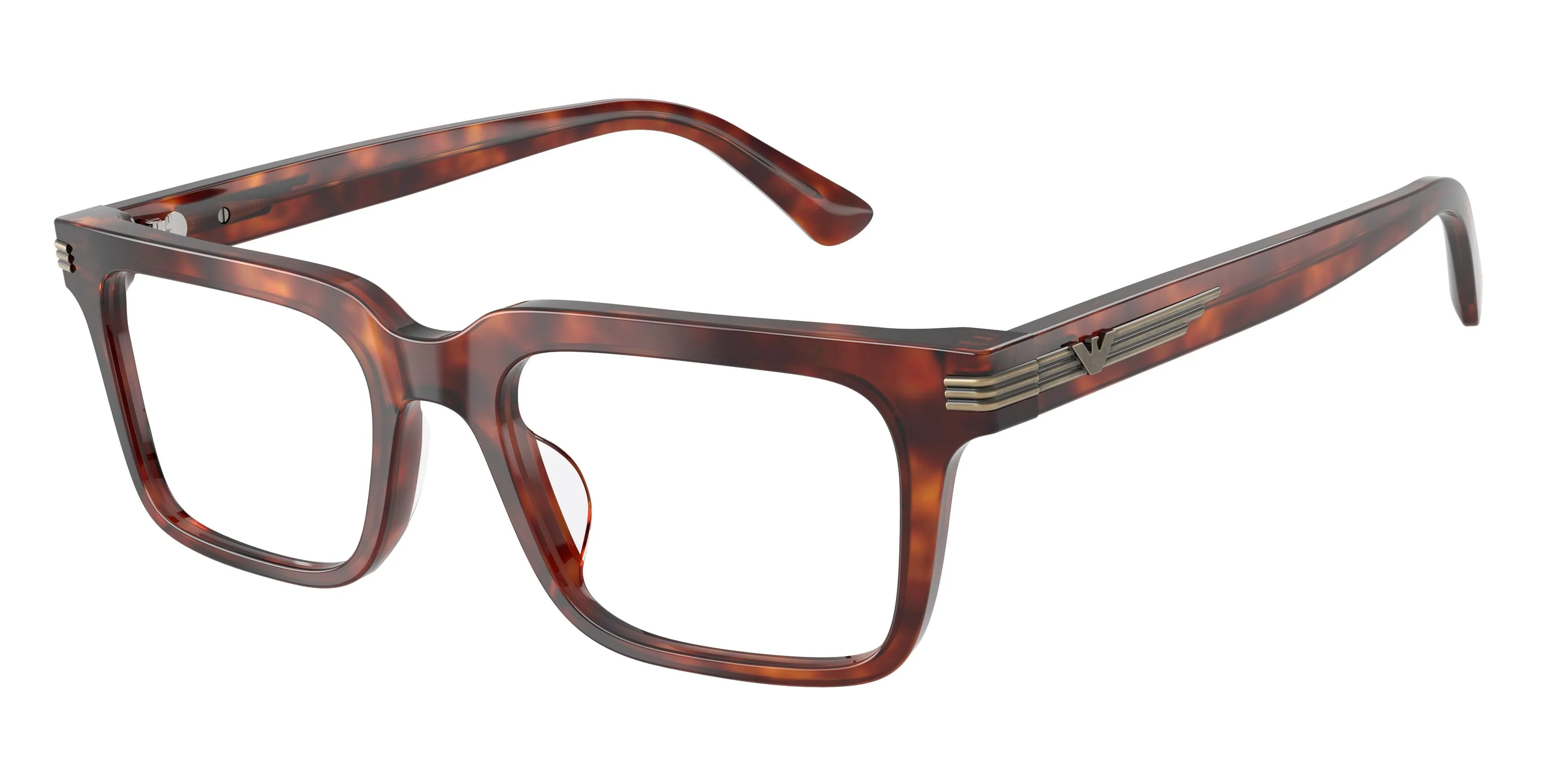 Emporio Armani EA3293U 6034 Montature da vista Acetato Rosso Trasparente Squadrata Normale - immagine 1