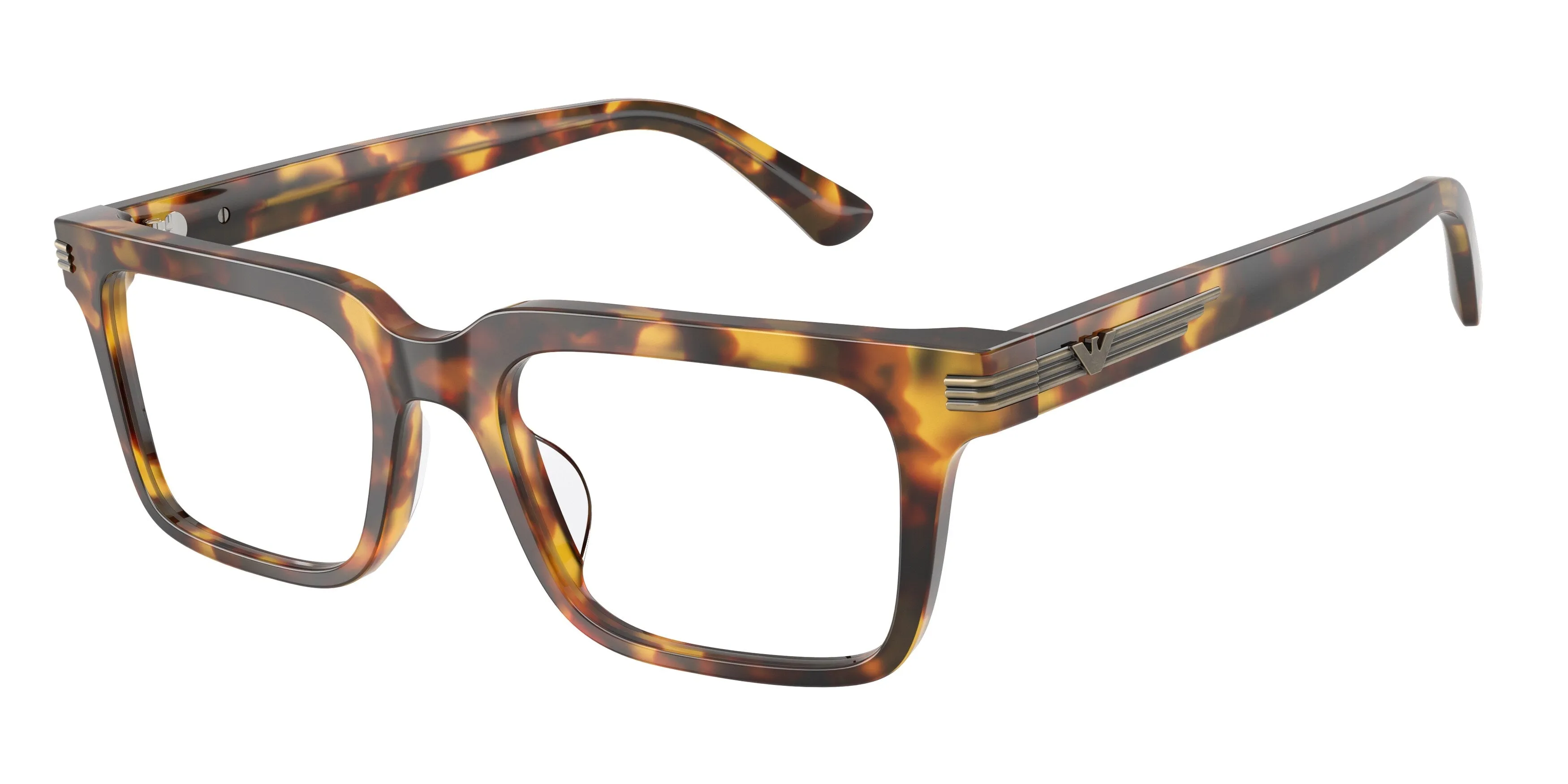 Emporio Armani EA3293U 5993 Montature da vista Acetato Marrone Trasparente Squadrata Normale - immagine 1
