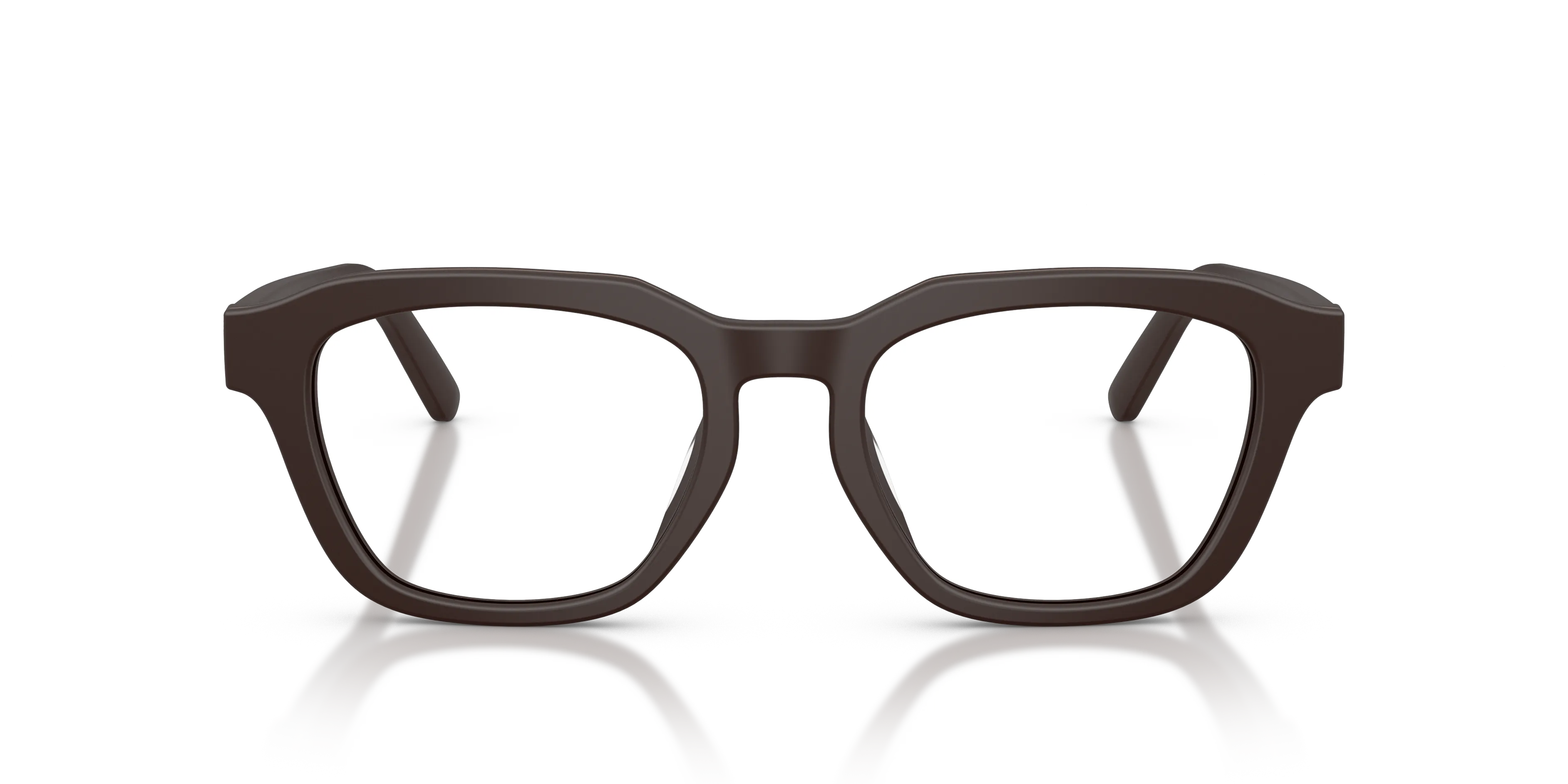 Emporio Armani EA3291U 6458 Montature da vista Acetato Marrone Trasparente Geometrica Normale - immagine 3