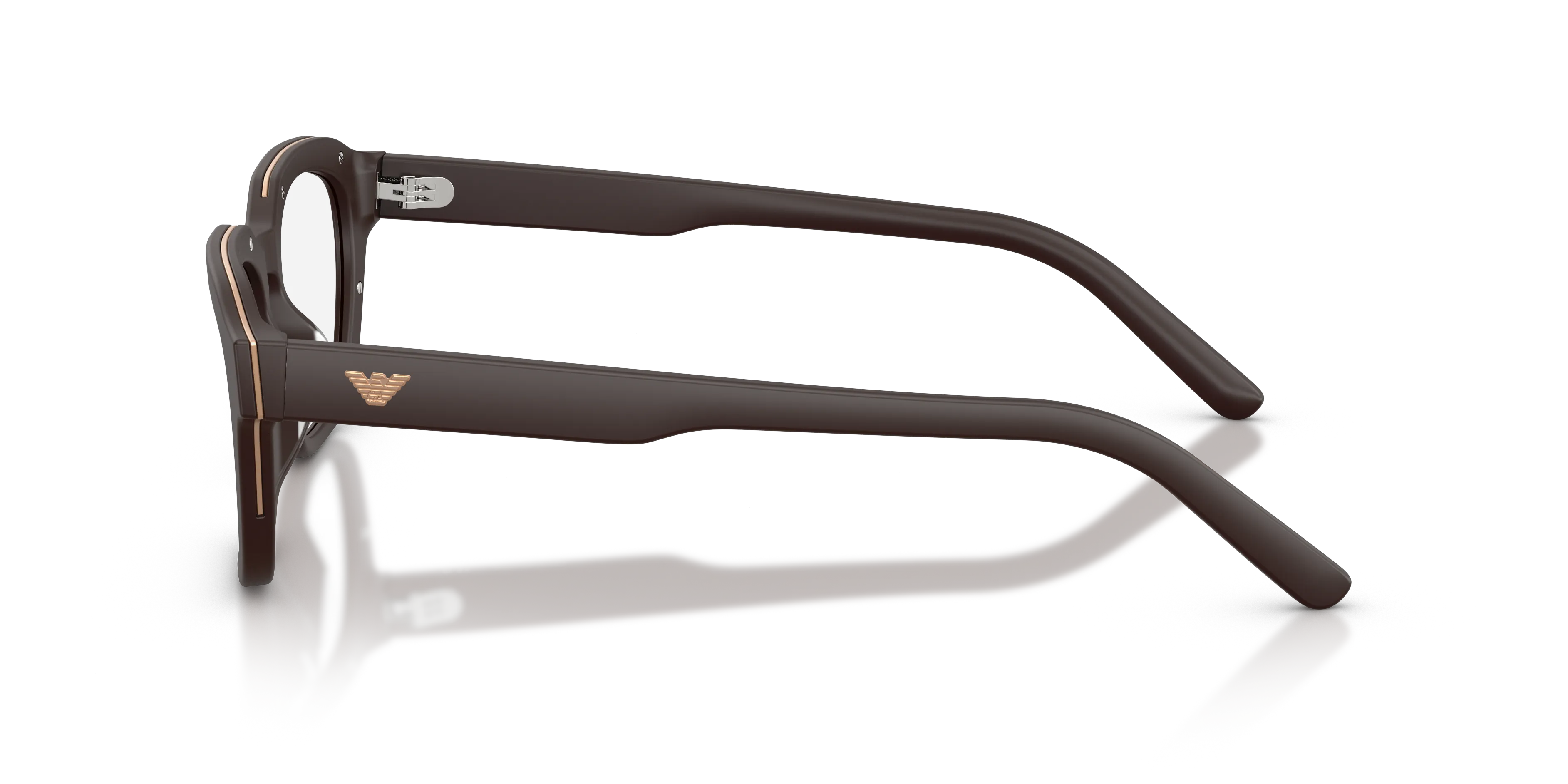 Emporio Armani EA3291U 6458 Montature da vista Acetato Marrone Trasparente Geometrica Normale - immagine 4