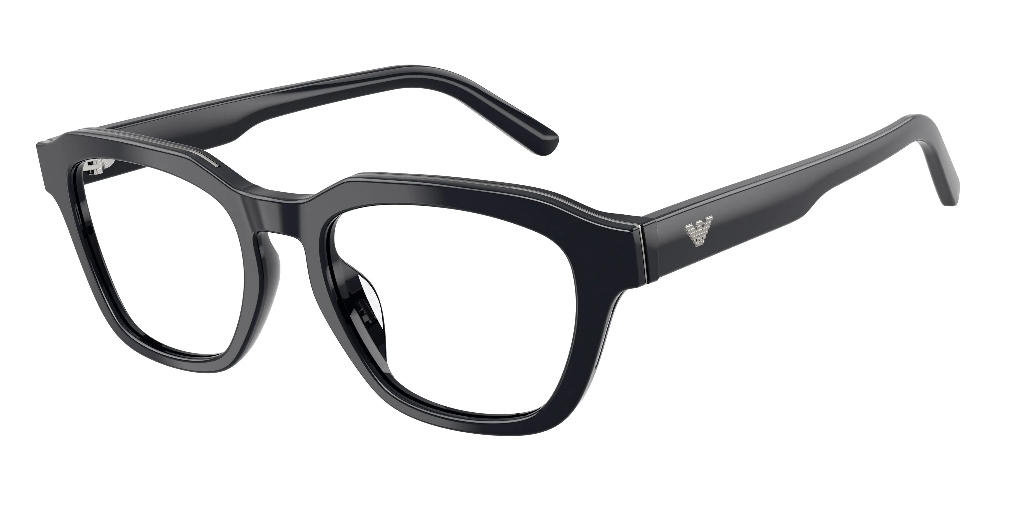 Emporio Armani EA3291U 6457 Montature da vista Acetato Blu Trasparente Geometrica Normale - immagine 1
