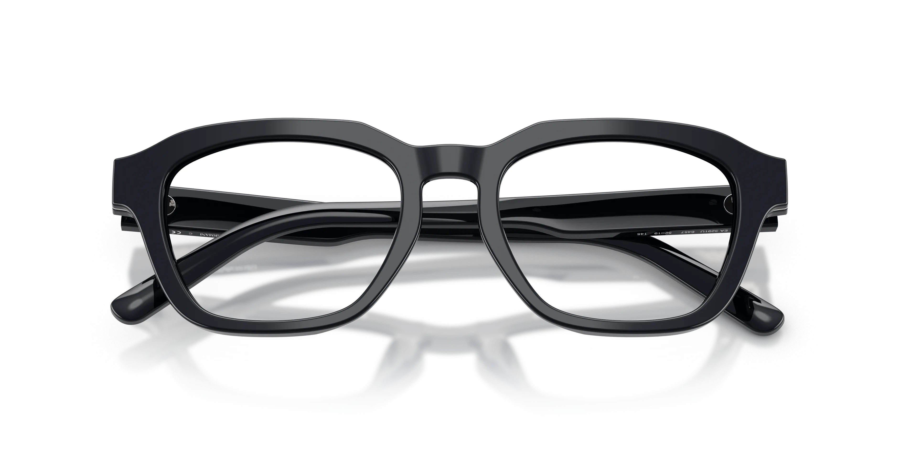Emporio Armani EA3291U 6457 Montature da vista Acetato Blu Trasparente Geometrica Normale - immagine 2