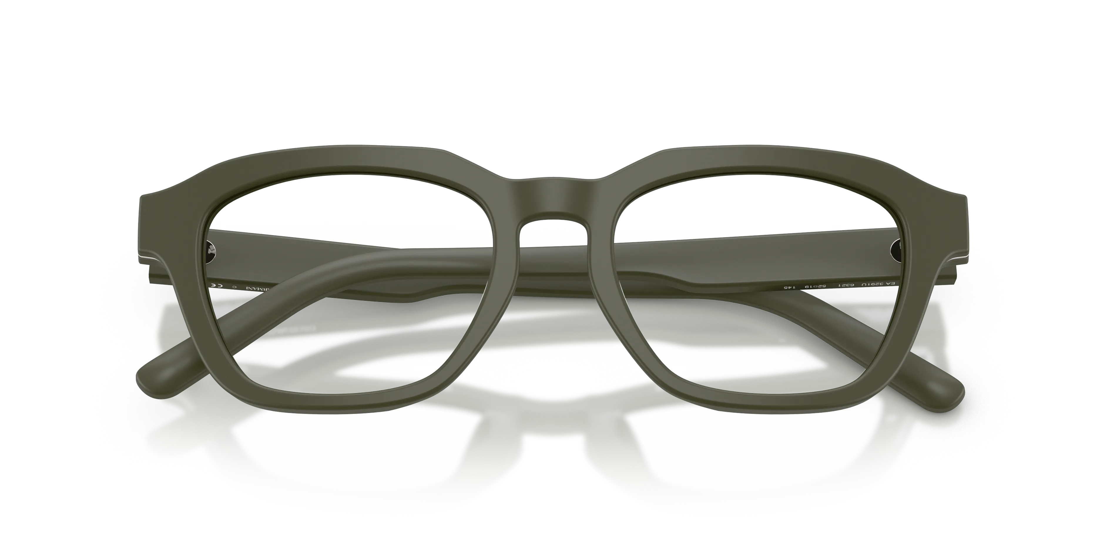 Emporio Armani EA3291U 6321 Montature da vista Acetato Verde Trasparente Geometrica Normale - immagine 2