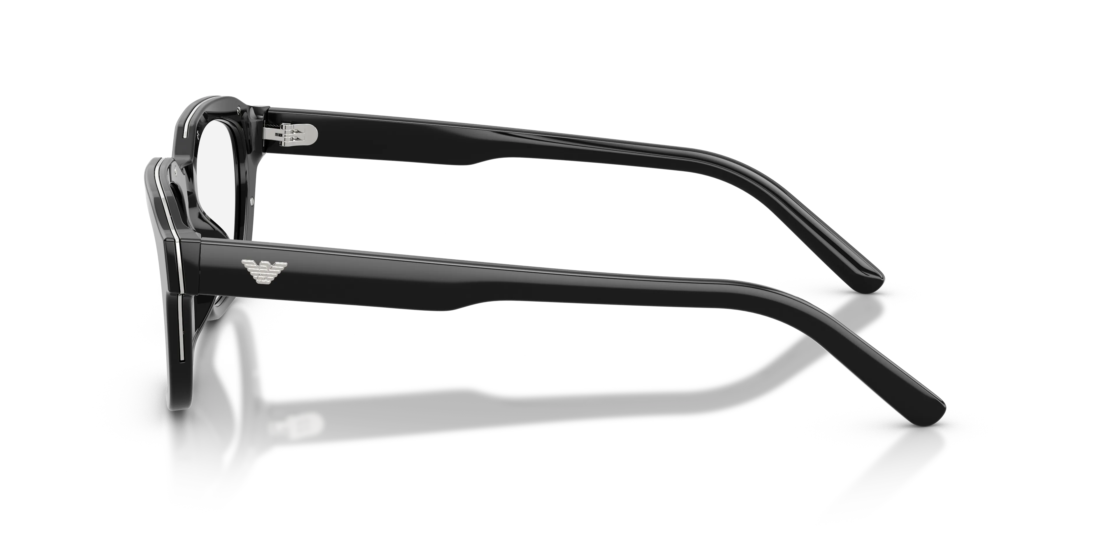 Emporio Armani EA3291U 5017 Montature da vista Acetato Nero Trasparente Geometrica Normale - immagine 4
