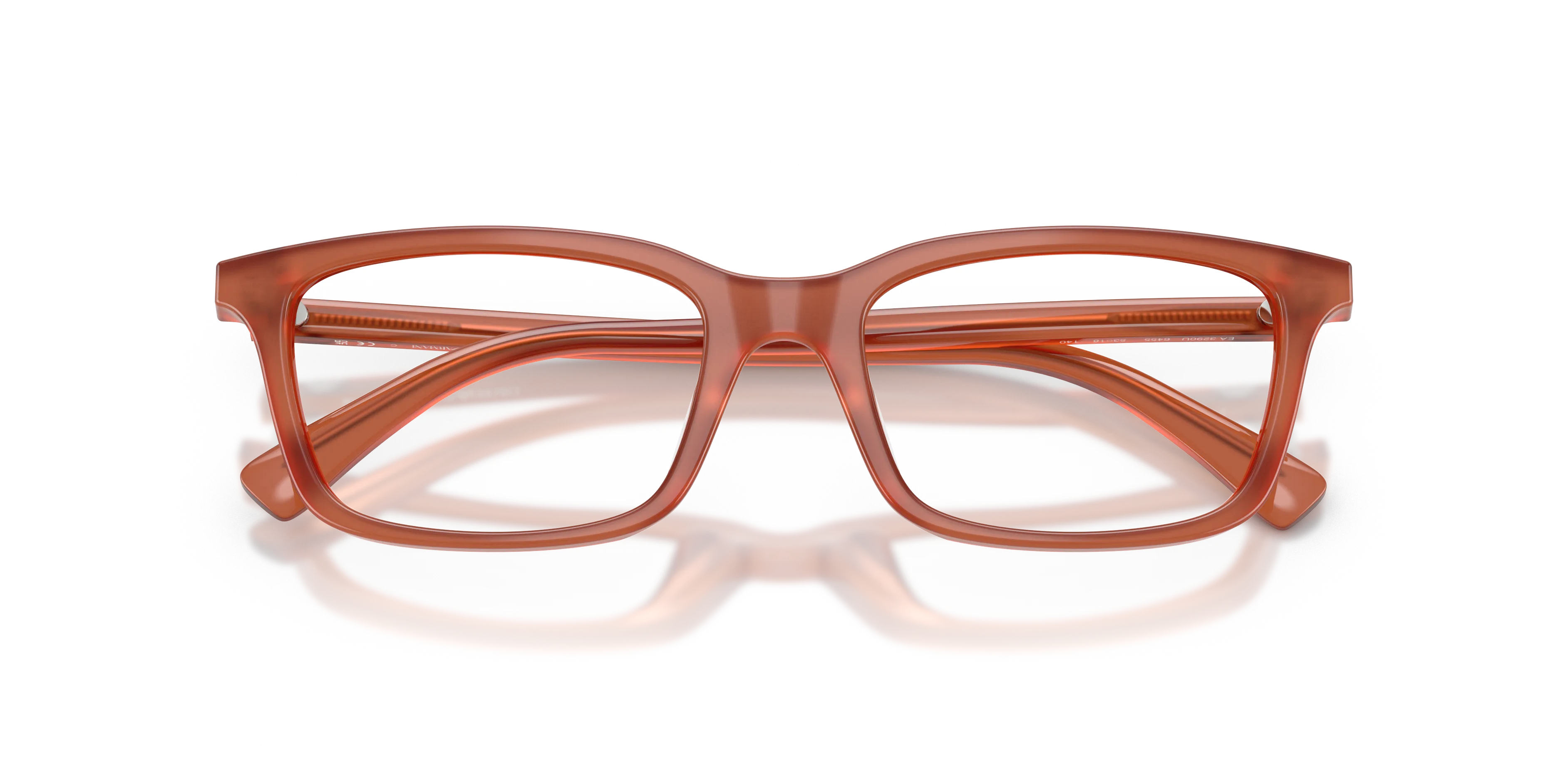 Emporio Armani EA3290U 6455 Montature da vista Acetato Marrone Trasparente Cat Eye Normale - immagine 2