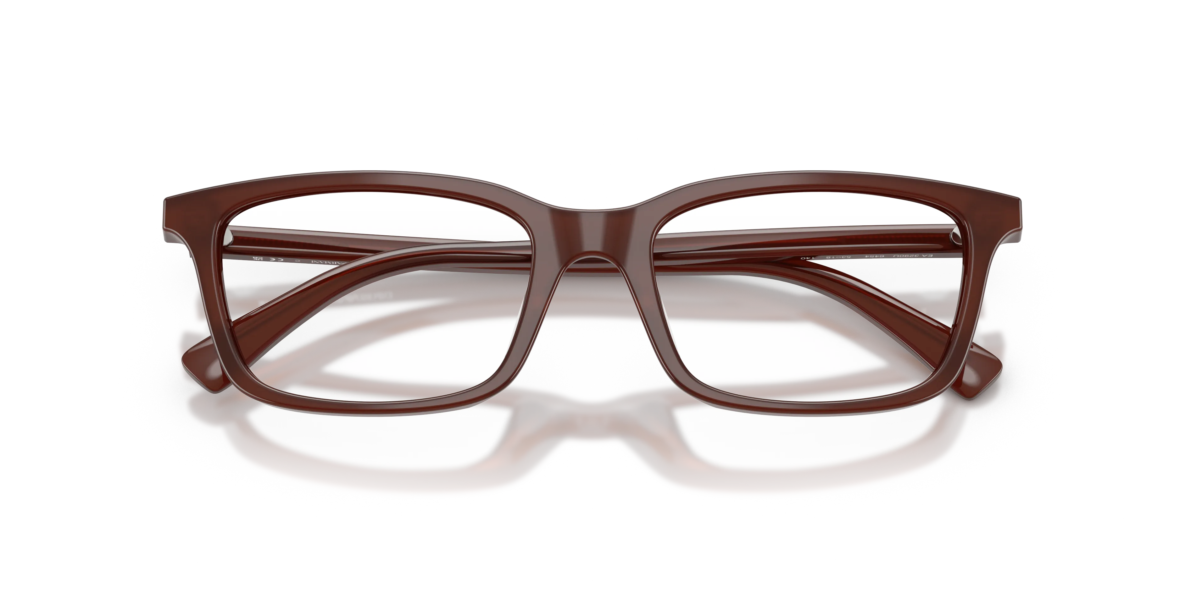 Emporio Armani EA3290U 6454 Montature da vista Acetato Marrone Trasparente Cat Eye Normale - immagine 2