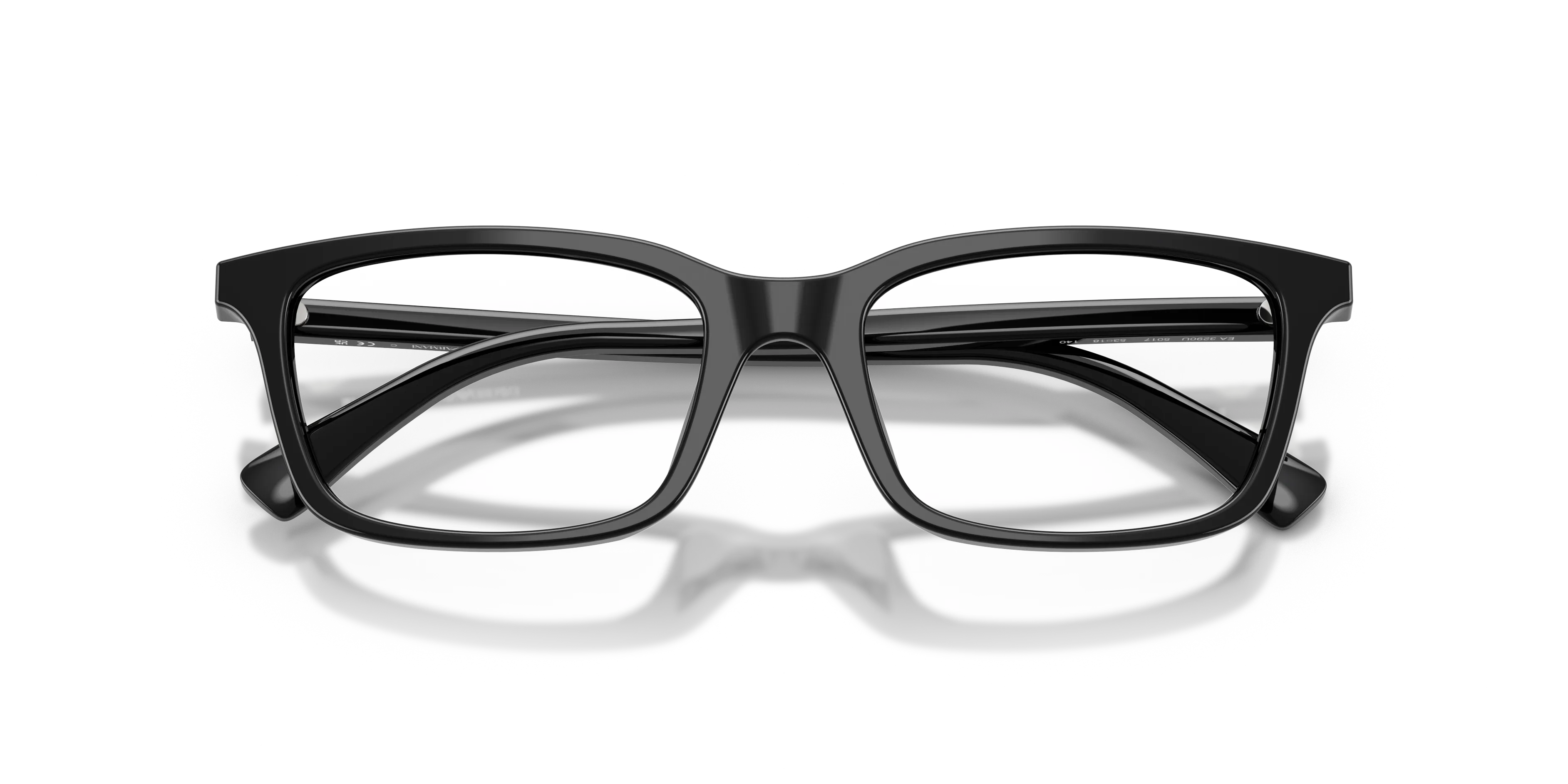 Emporio Armani EA3290U 5017 Montature da vista Acetato Nero Trasparente Cat Eye Normale - immagine 2
