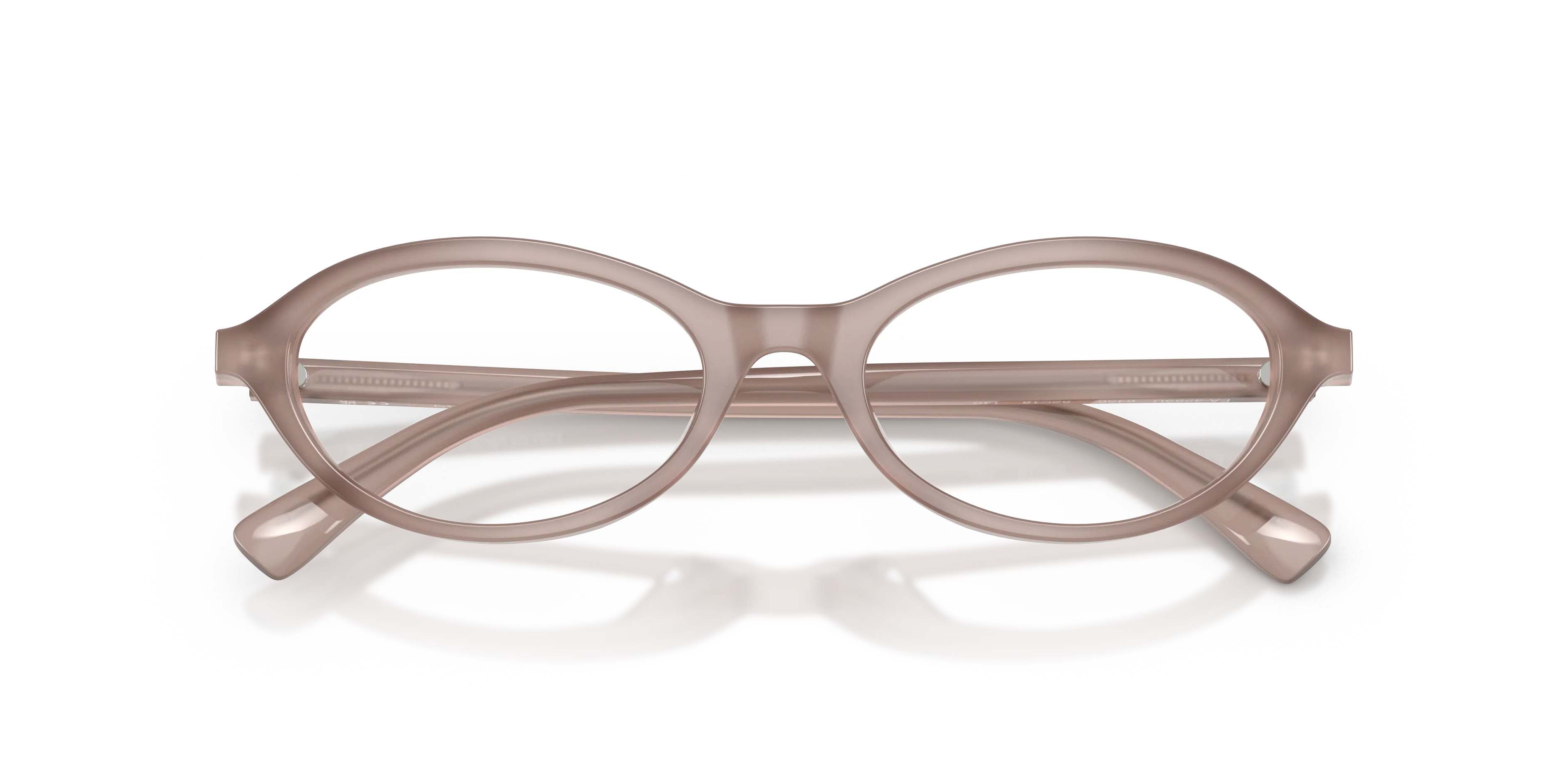 Emporio Armani EA3289U 6456 Montature da vista Acetato Marrone Trasparente Rotonda Normale - immagine 2