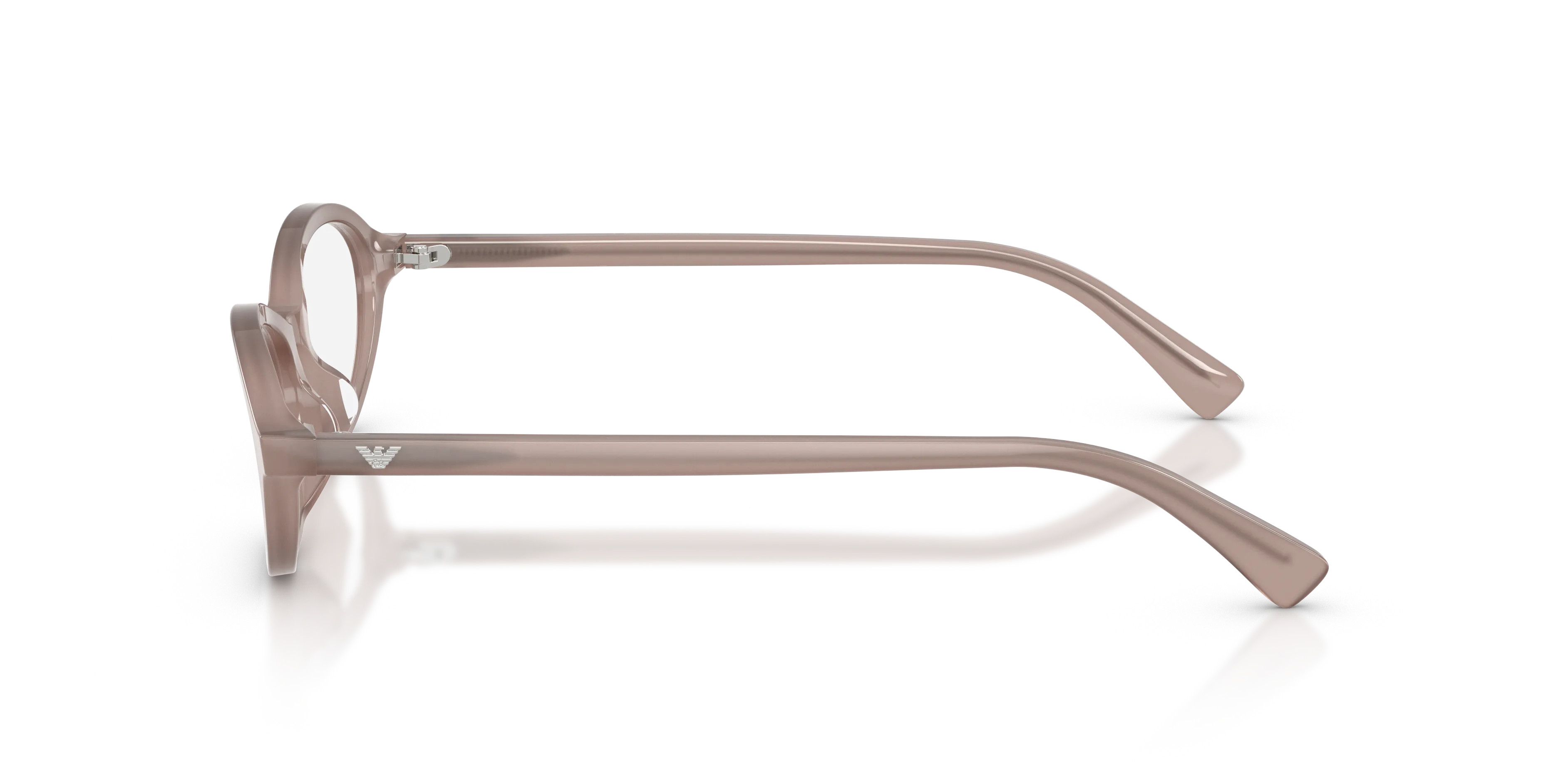 Emporio Armani EA3289U 6456 Montature da vista Acetato Marrone Trasparente Rotonda Normale - immagine 4