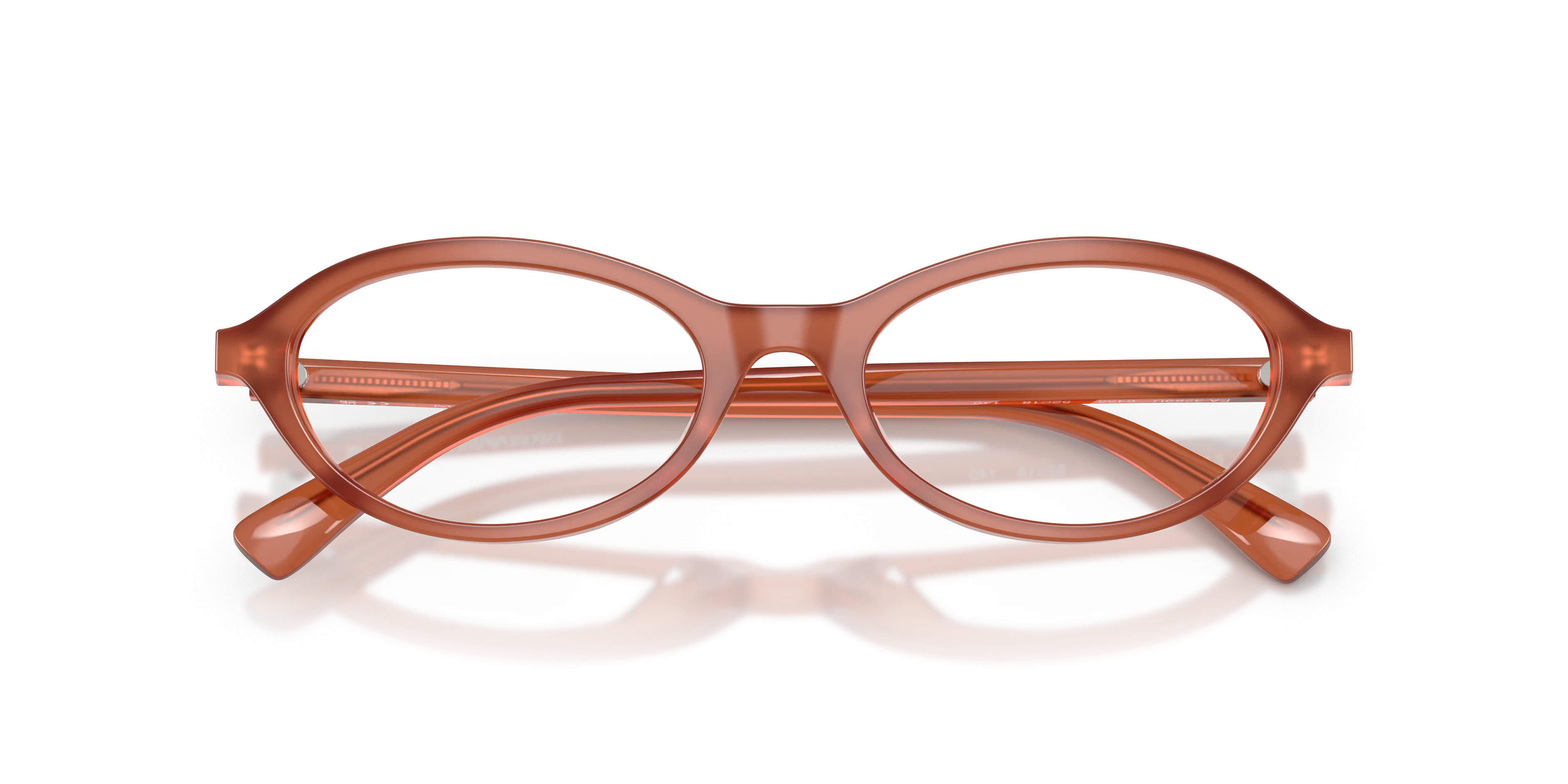 Emporio Armani EA3289U 6455 Montature da vista Acetato Marrone Trasparente Rotonda Normale - immagine 2