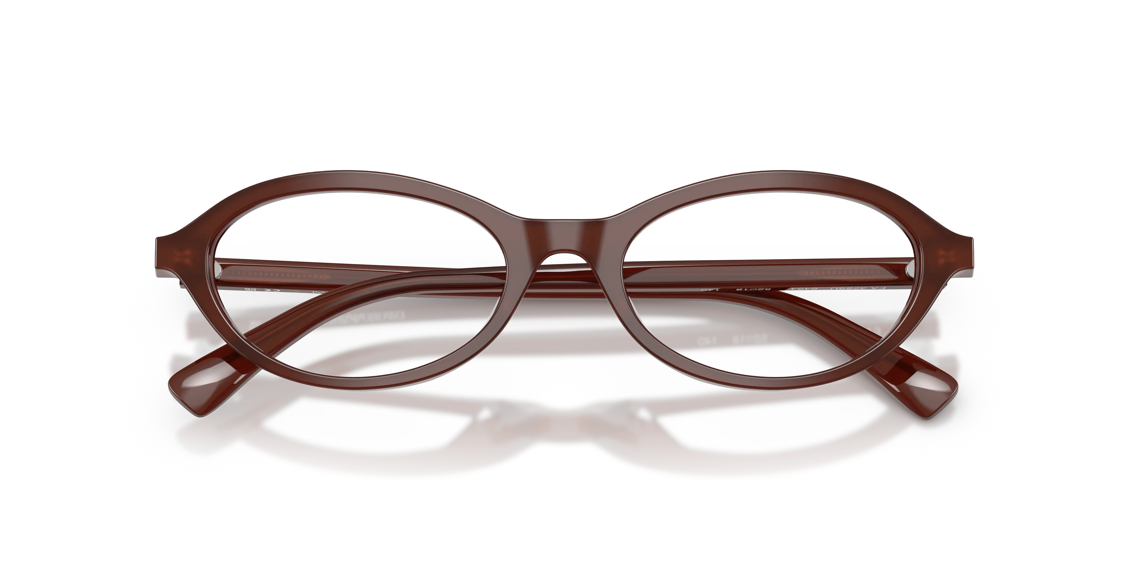 Emporio Armani EA3289U 6454 Montature da vista Acetato Marrone Trasparente Rotonda Normale - immagine 2
