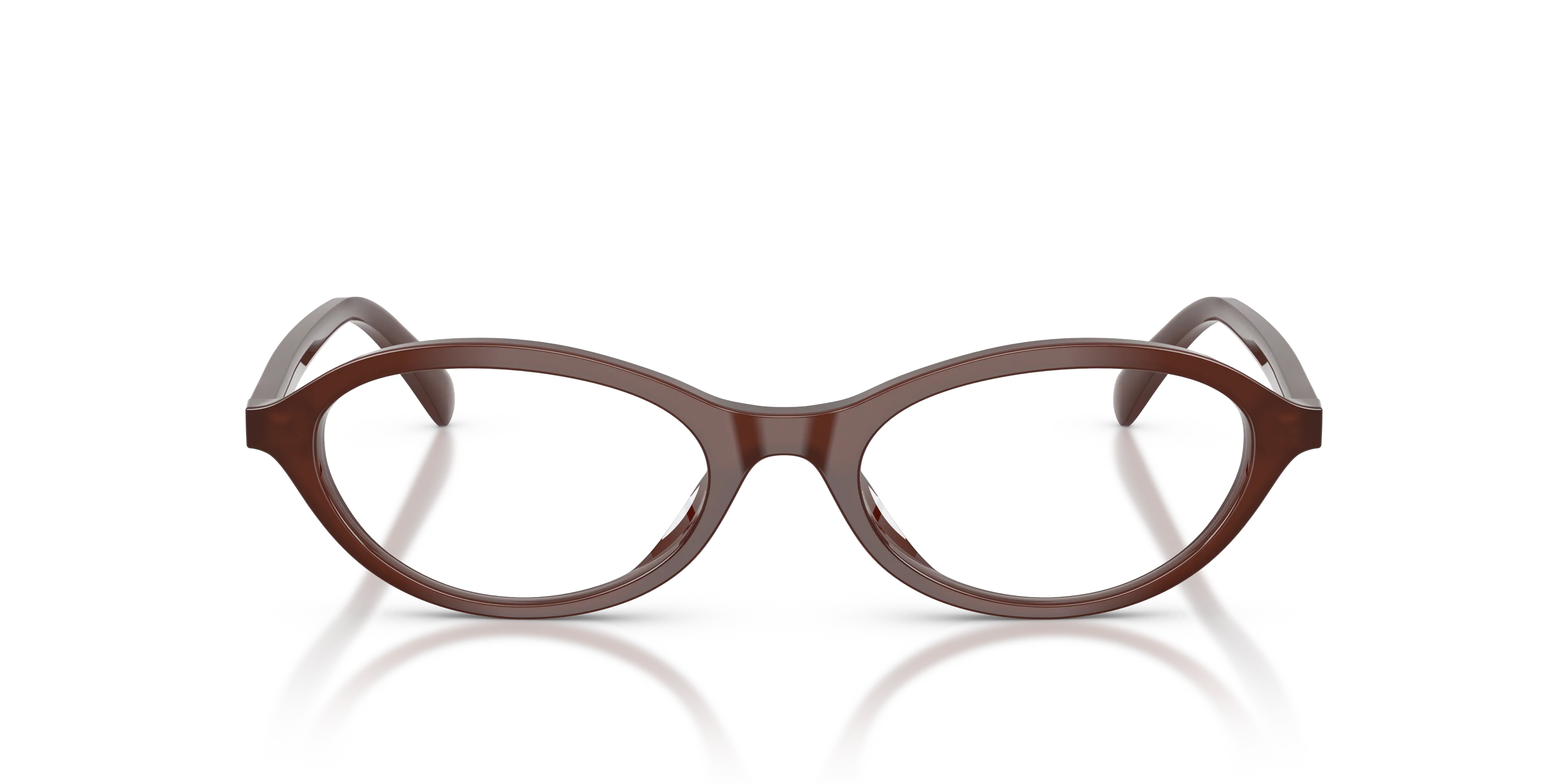 Emporio Armani EA3289U 6454 Montature da vista Acetato Marrone Trasparente Rotonda Normale - immagine 3
