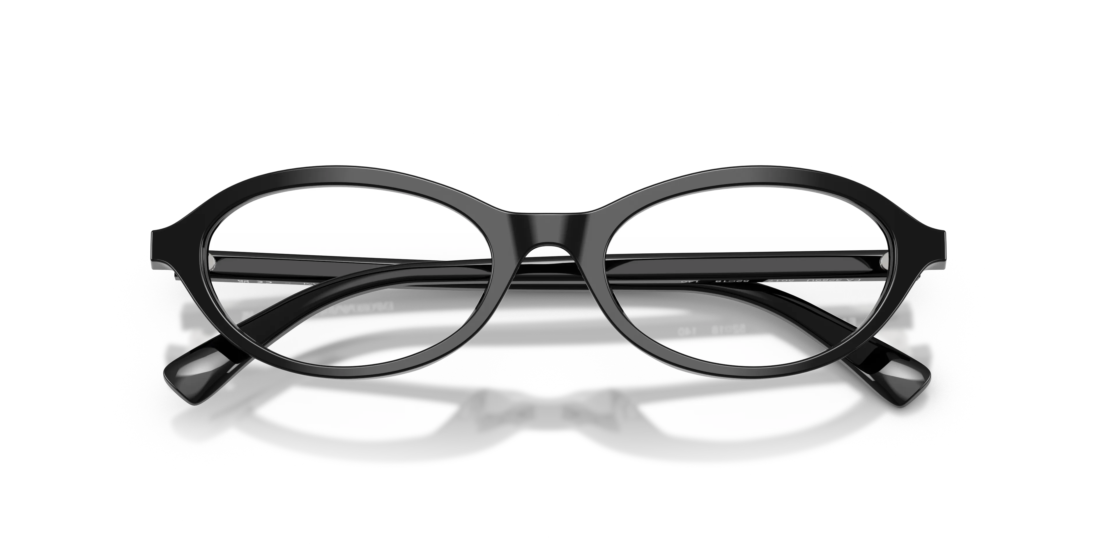 Emporio Armani EA3289U 5017 Montature da vista Acetato Nero Trasparente Rotonda Normale - immagine 2