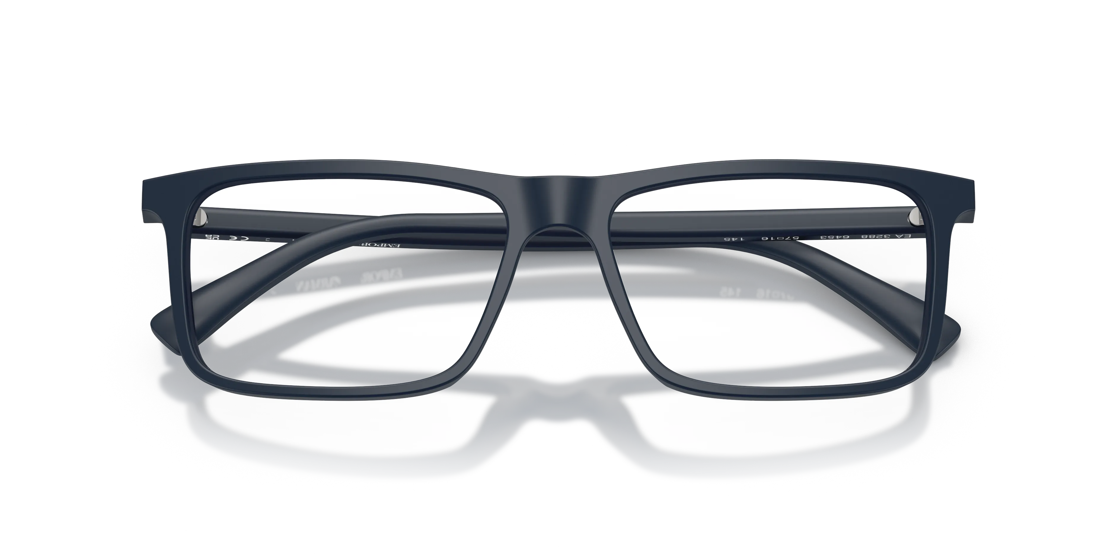 Emporio Armani EA3288 6453 Montature da vista Acetato Blu Trasparente Squadrata Normale - immagine 2