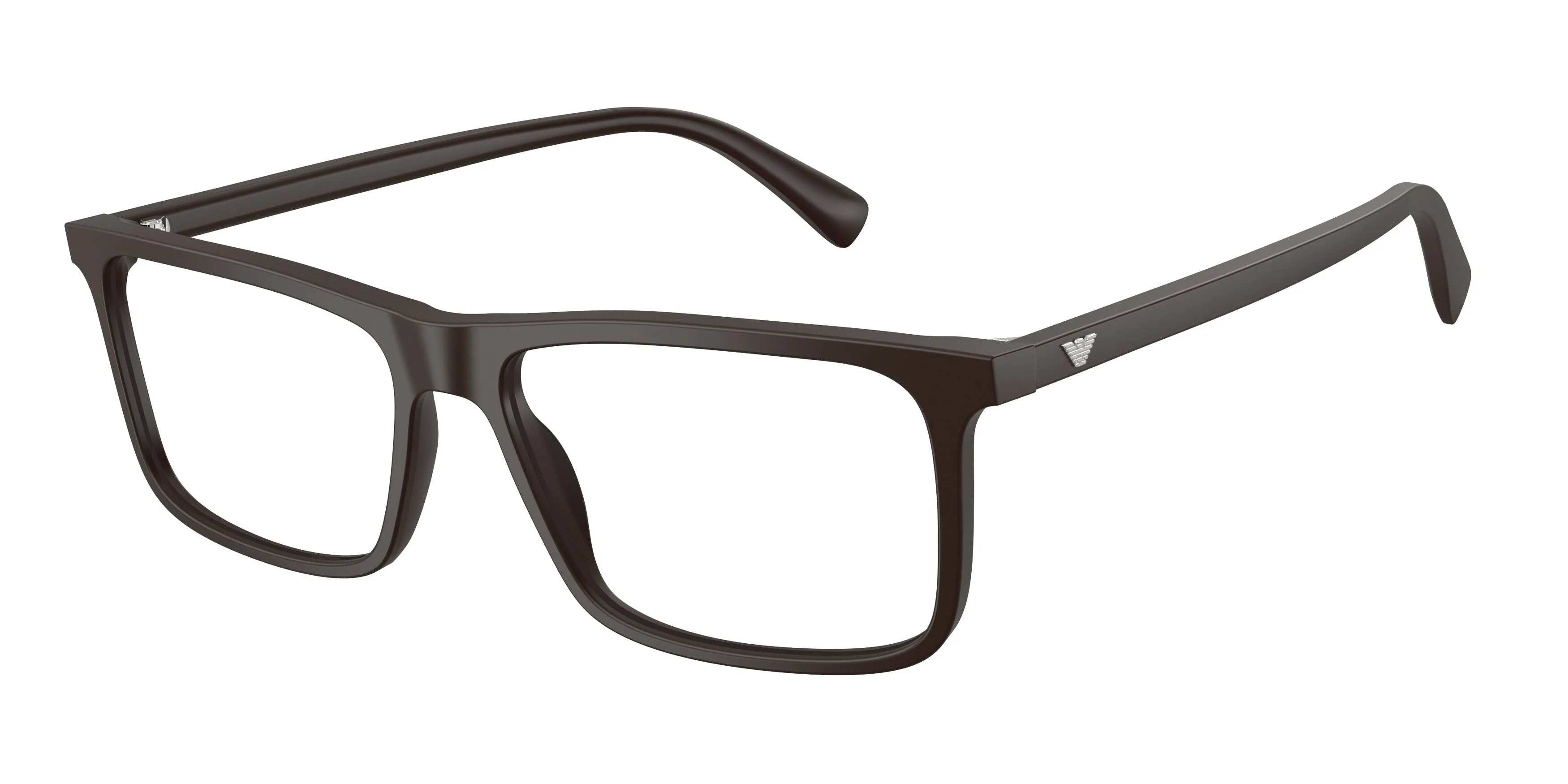 Emporio Armani EA3288 6452 Montature da vista Acetato Marrone Trasparente Squadrata Normale - immagine 1