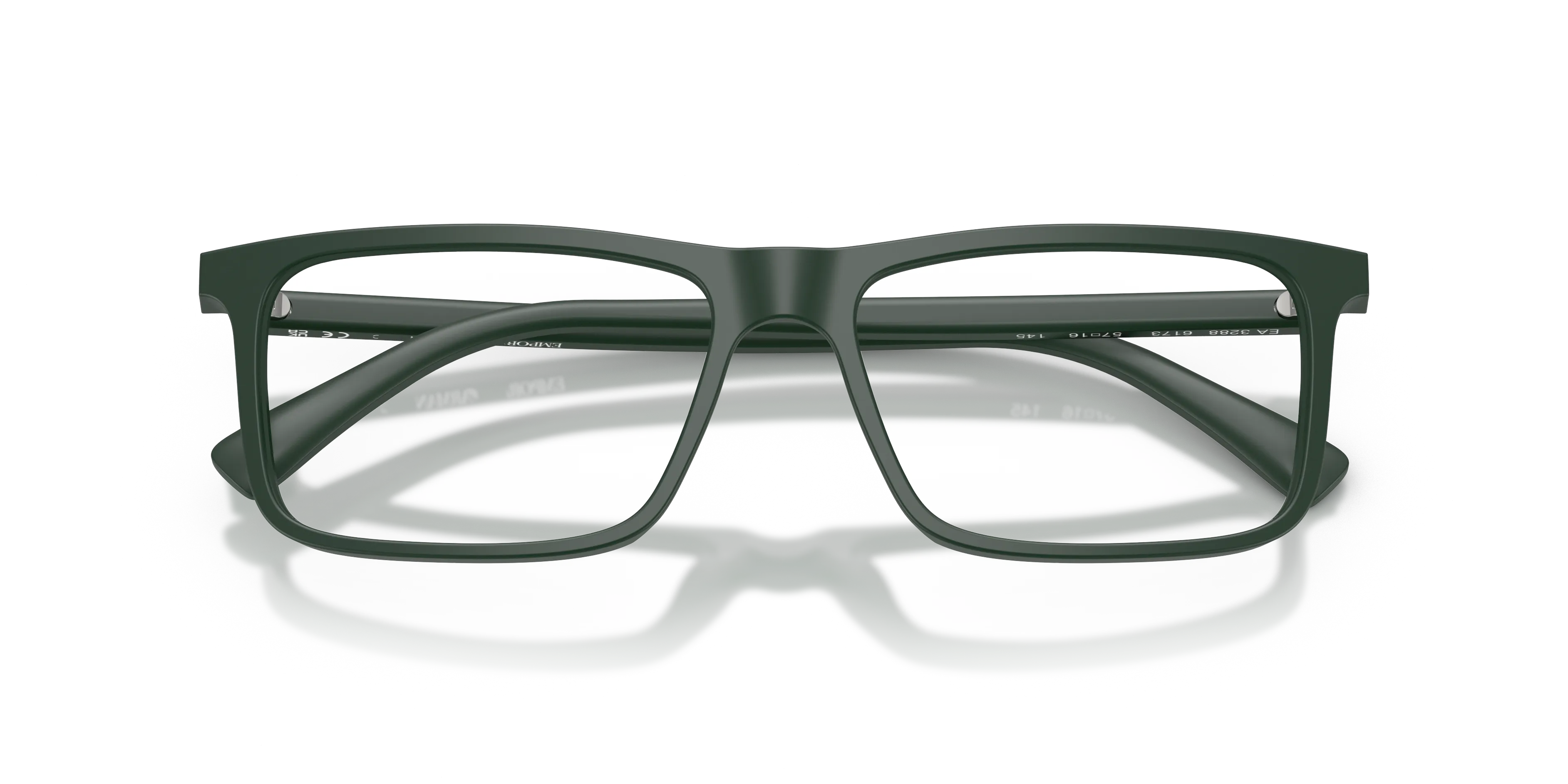 Emporio Armani EA3288 6173 Montature da vista Acetato Verde Trasparente Squadrata Normale - immagine 2