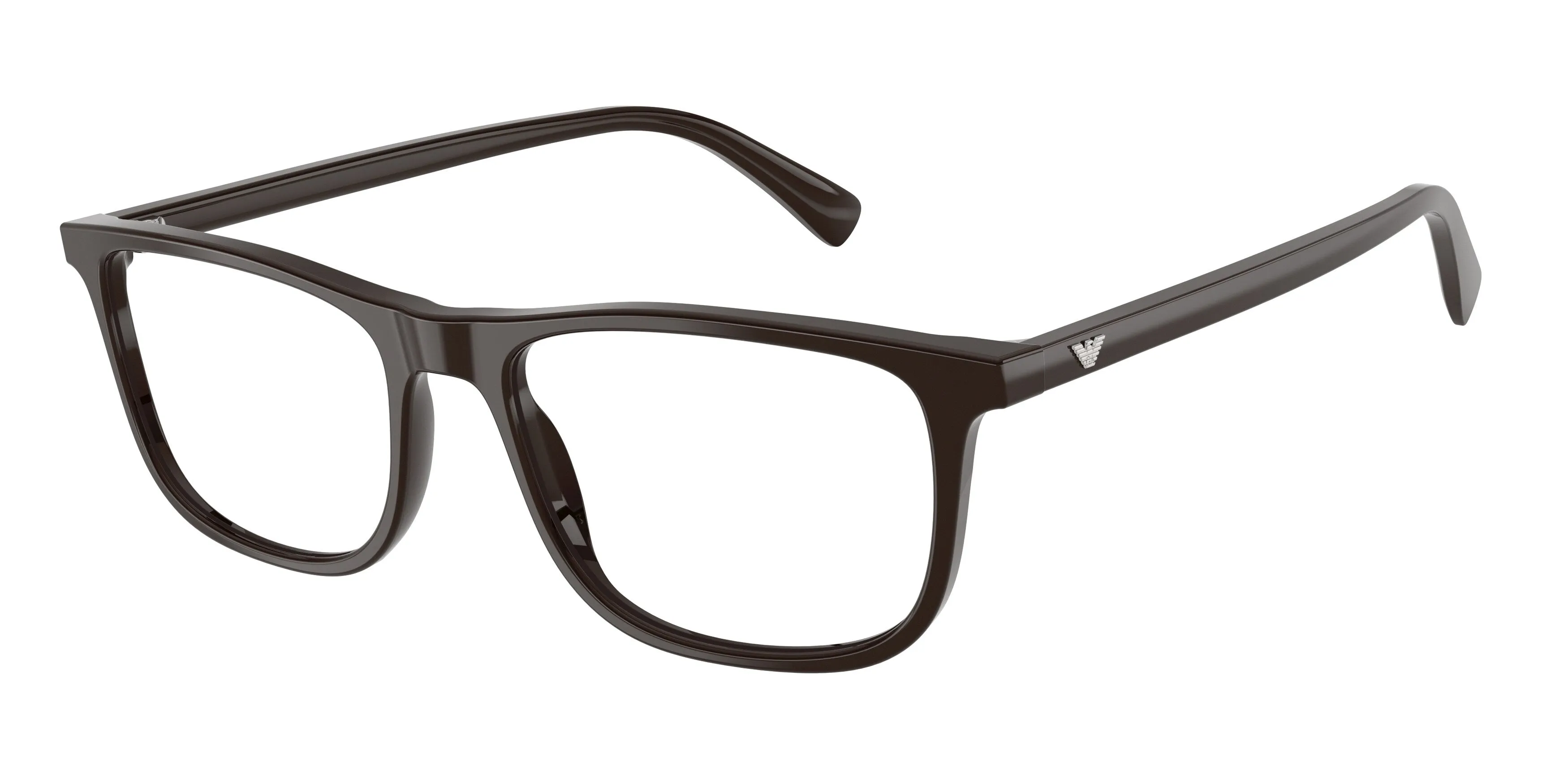 Emporio Armani EA3287 6452 Montature da vista Acetato Marrone Trasparente Pillow Normale - immagine 1