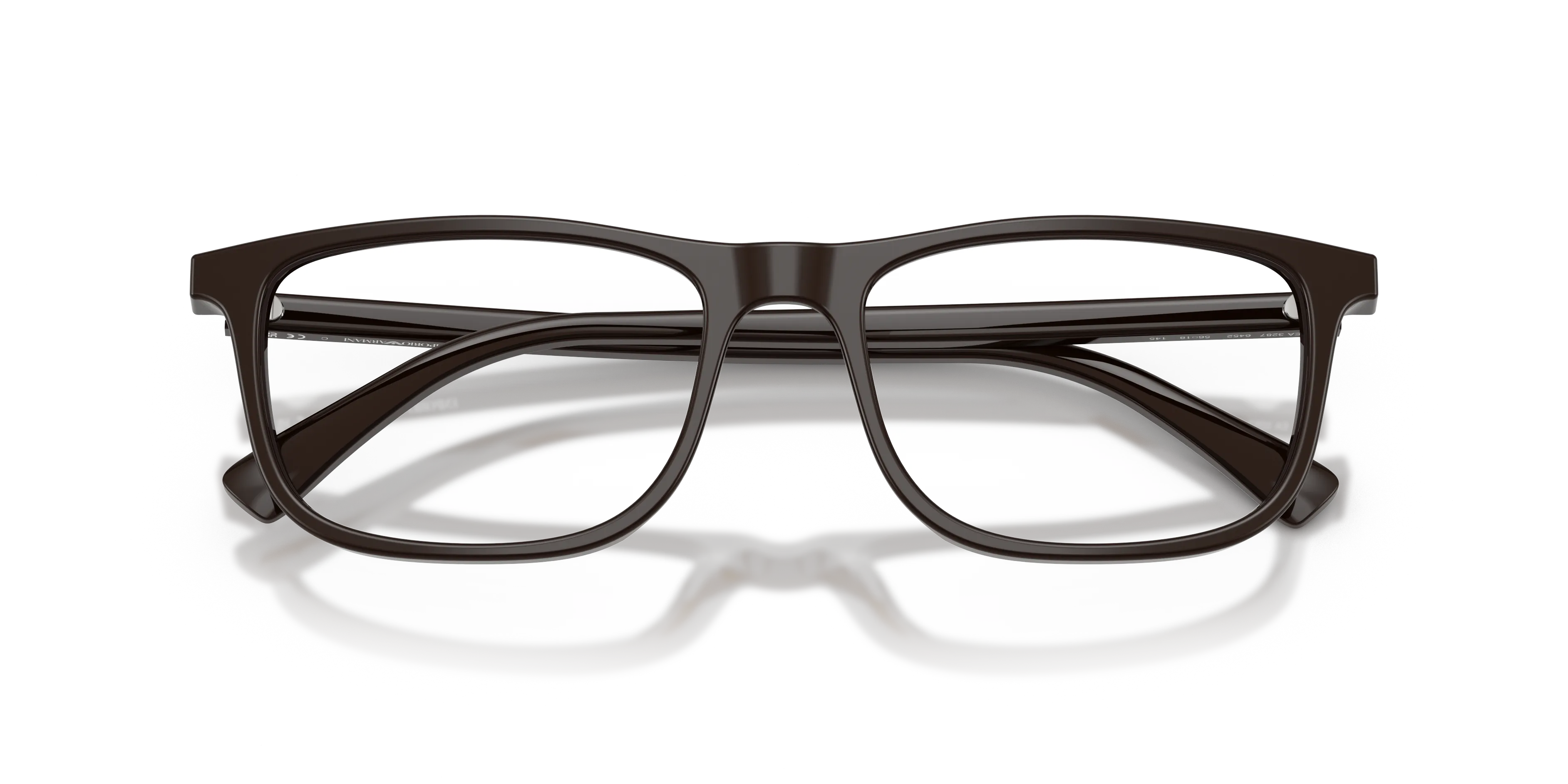 Emporio Armani EA3287 6452 Montature da vista Acetato Marrone Trasparente Pillow Normale - immagine 2