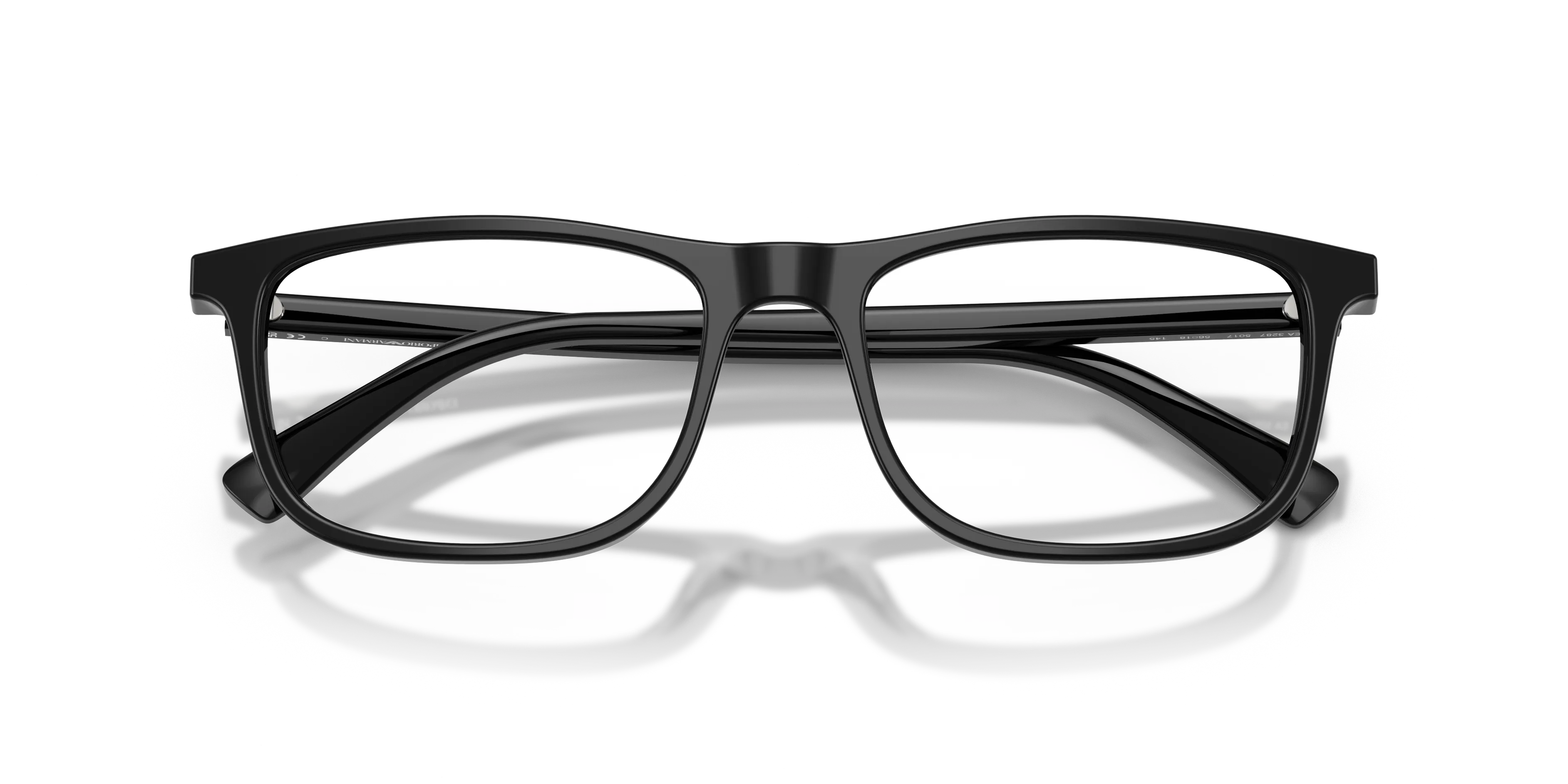 Emporio Armani EA3287 5017 Montature da vista Acetato Nero Trasparente Pillow Normale - immagine 2