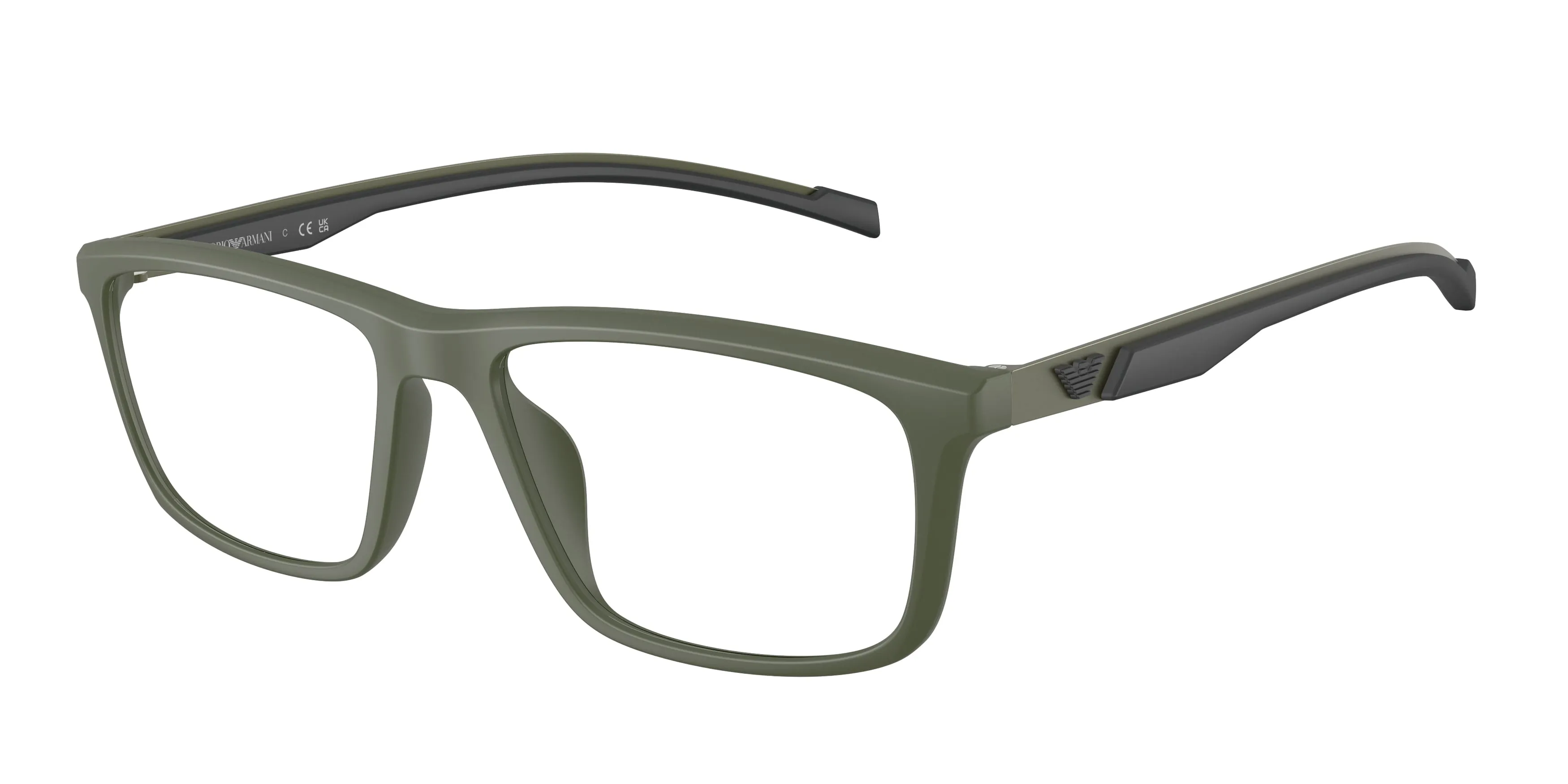 Emporio Armani EA3286U 6184 Montature da vista Iniettato Verde Trasparente Squadrata Normale - immagine 1