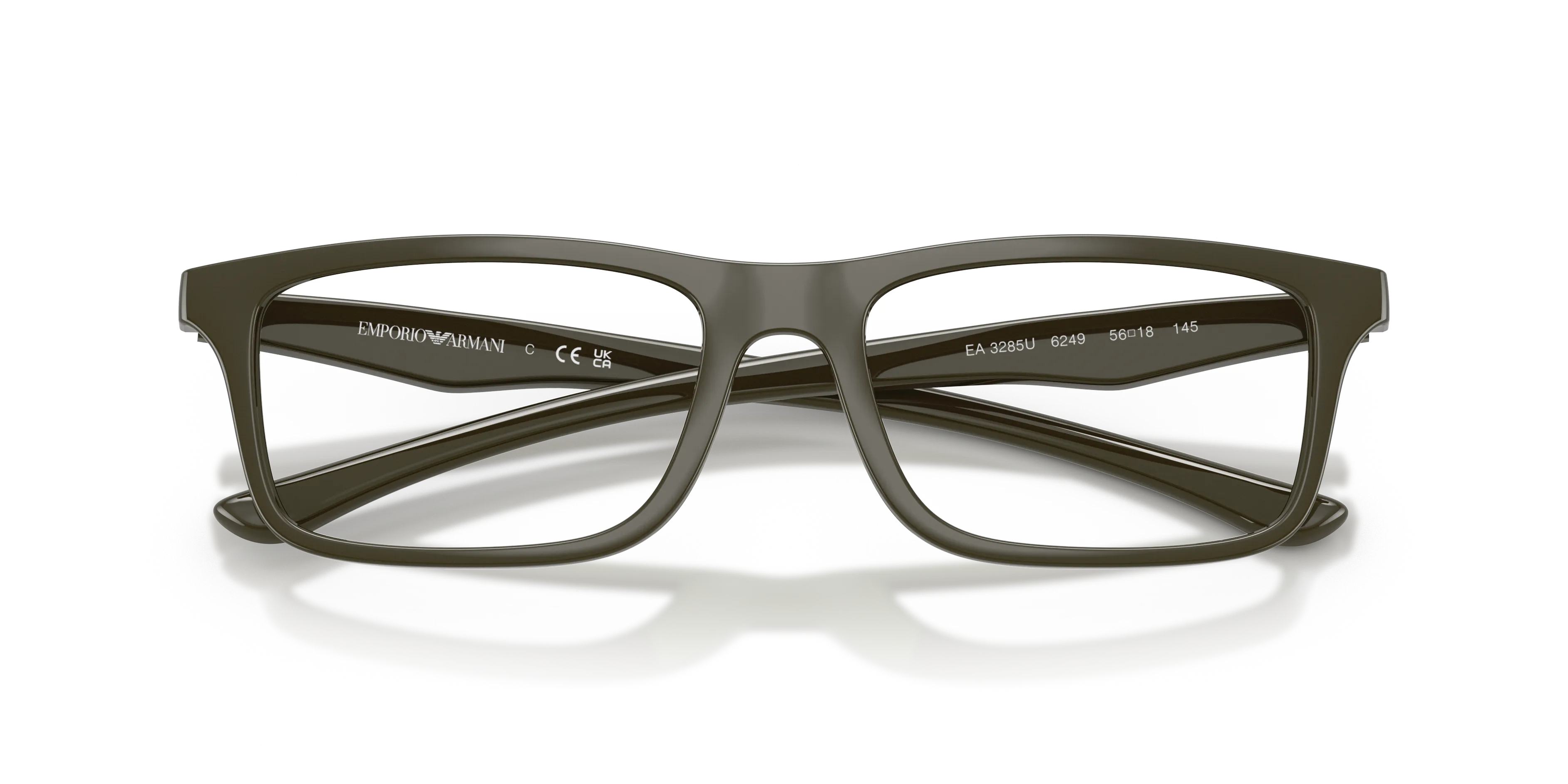 Emporio Armani EA3285U 6449 Montature da vista Iniettato Verde Trasparente Squadrata Normale - immagine 2