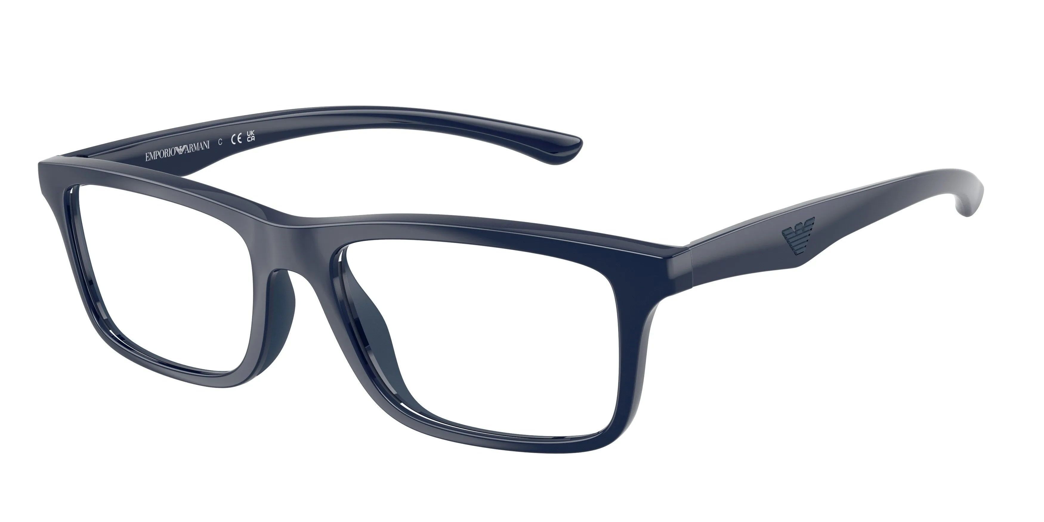 Emporio Armani EA3285U 6244 Montature da vista Iniettato Blu Trasparente Squadrata Normale - immagine 1