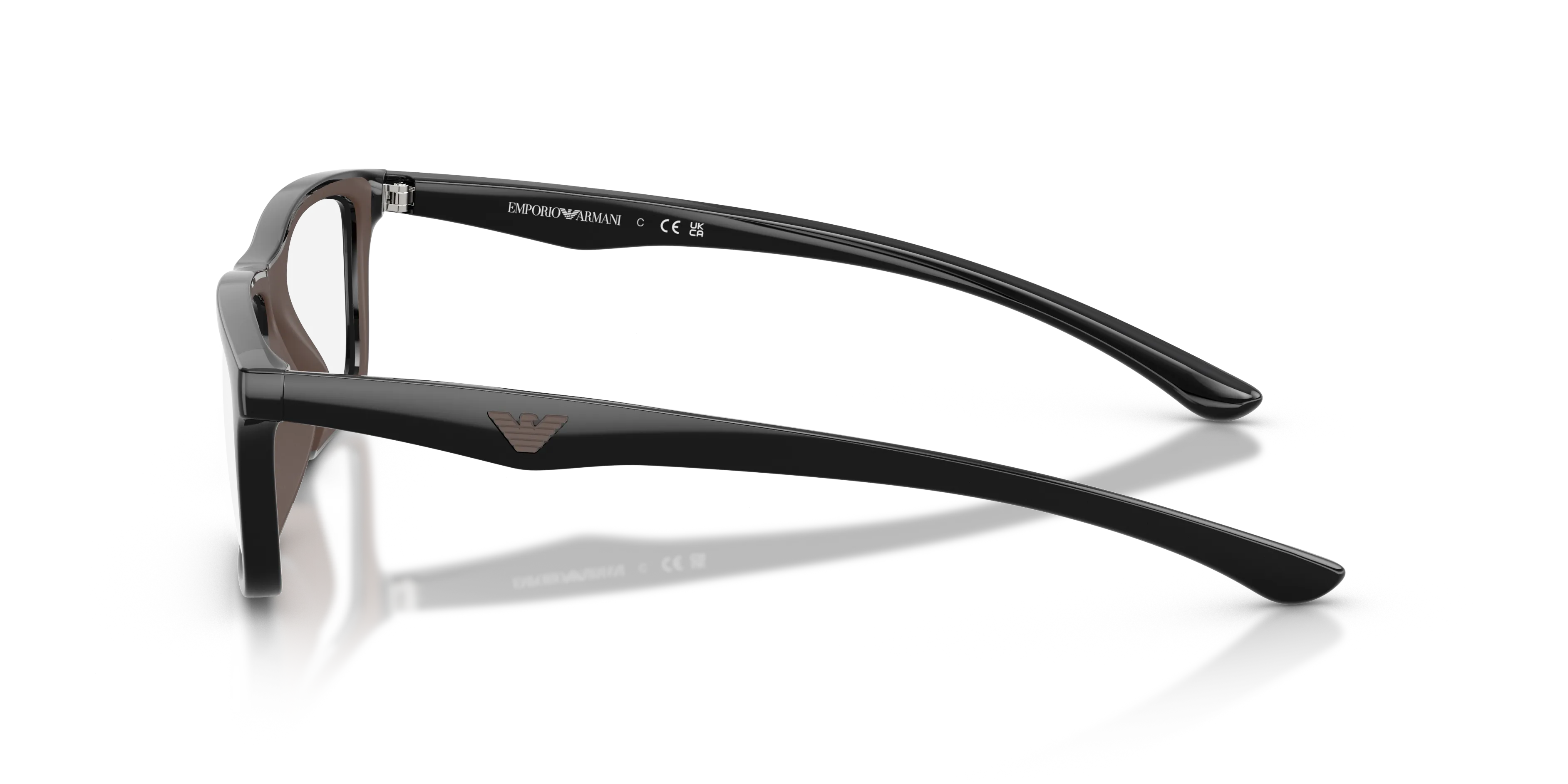 Emporio Armani EA3285U 5017 Montature da vista Iniettato Nero Trasparente Squadrata Normale - immagine 4