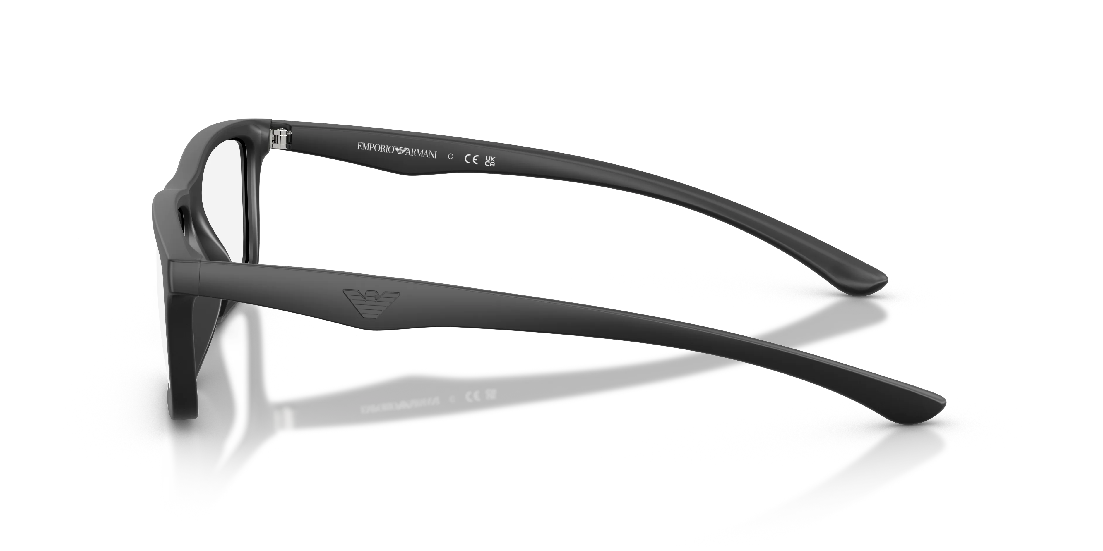 Emporio Armani EA3285U 5001 Montature da vista Iniettato Nero Trasparente Squadrata Normale - immagine 4