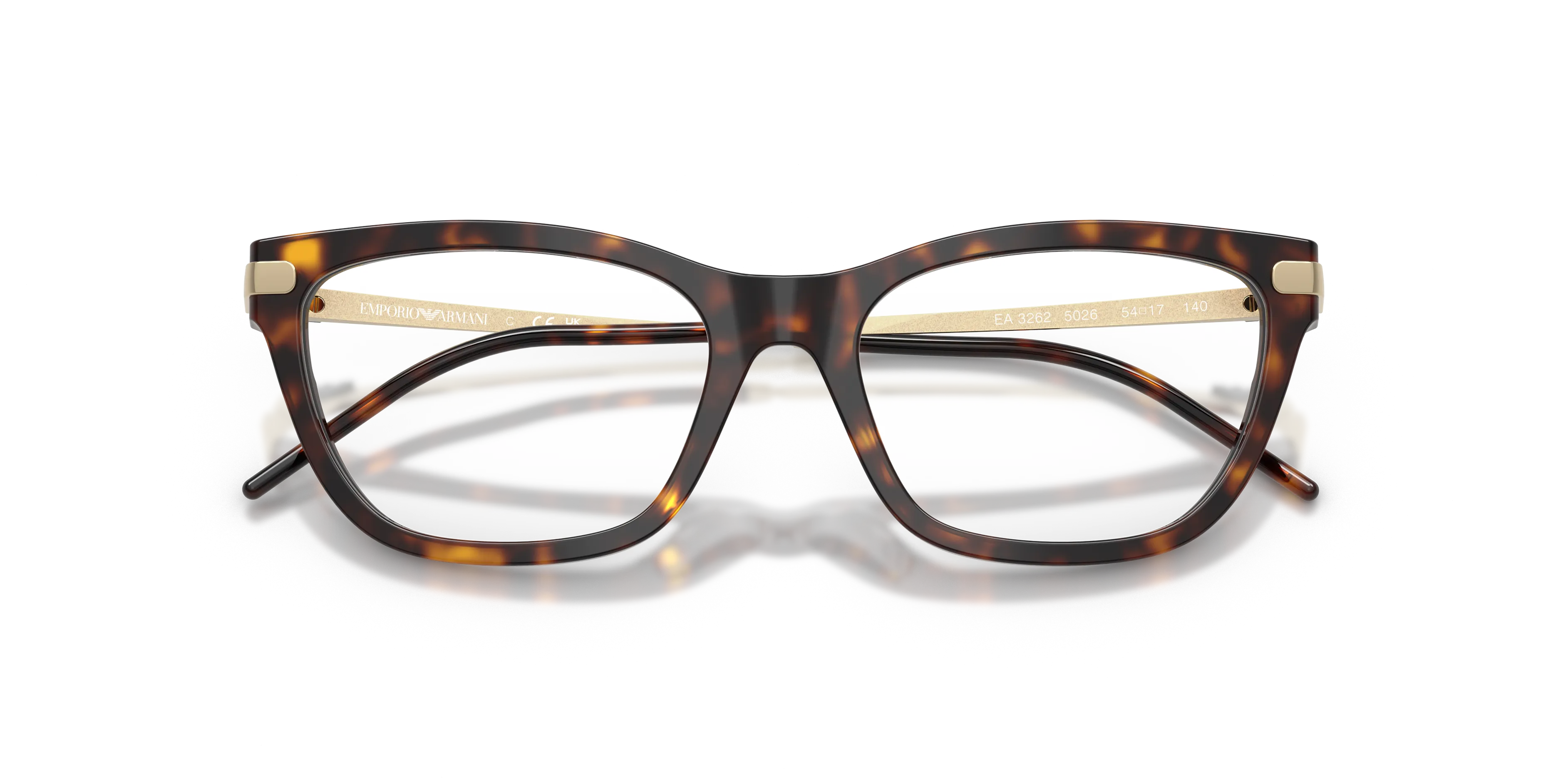 Emporio Armani EA3262 5026 Montature da vista Acetato Tartaruga Trasparente Cat Eye Normale - immagine 2