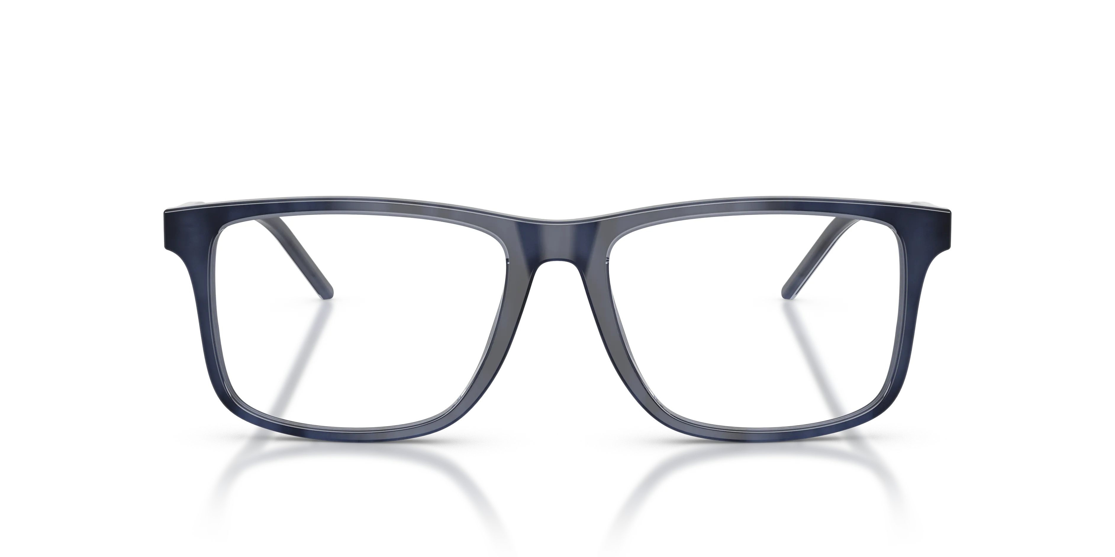 Emporio Armani EA3257 6054 Montature da vista Acetato Blu Trasparente Squadrata Normale - immagine 3