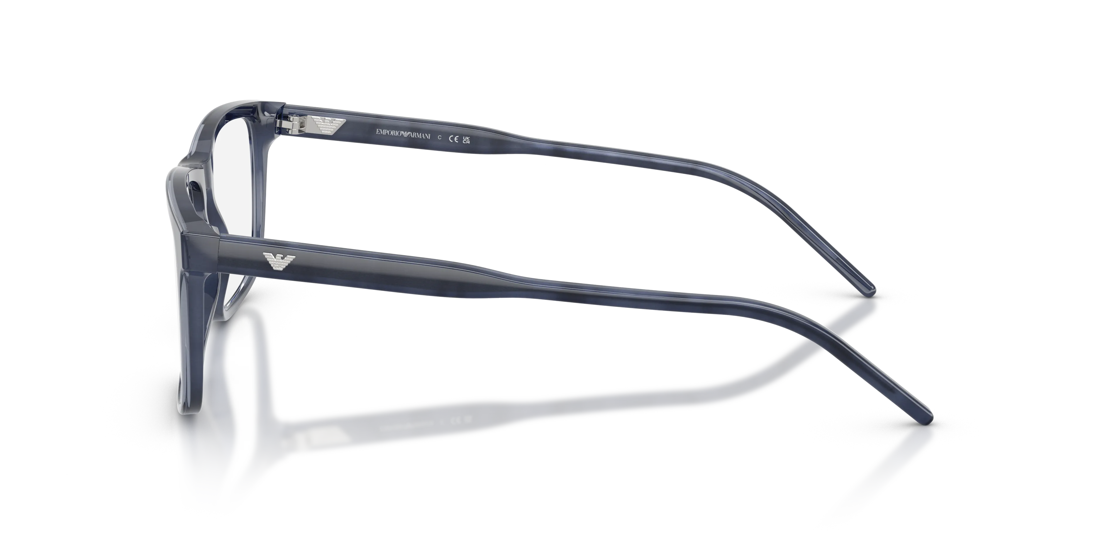 Emporio Armani EA3257 6054 Montature da vista Acetato Blu Trasparente Squadrata Normale - immagine 4