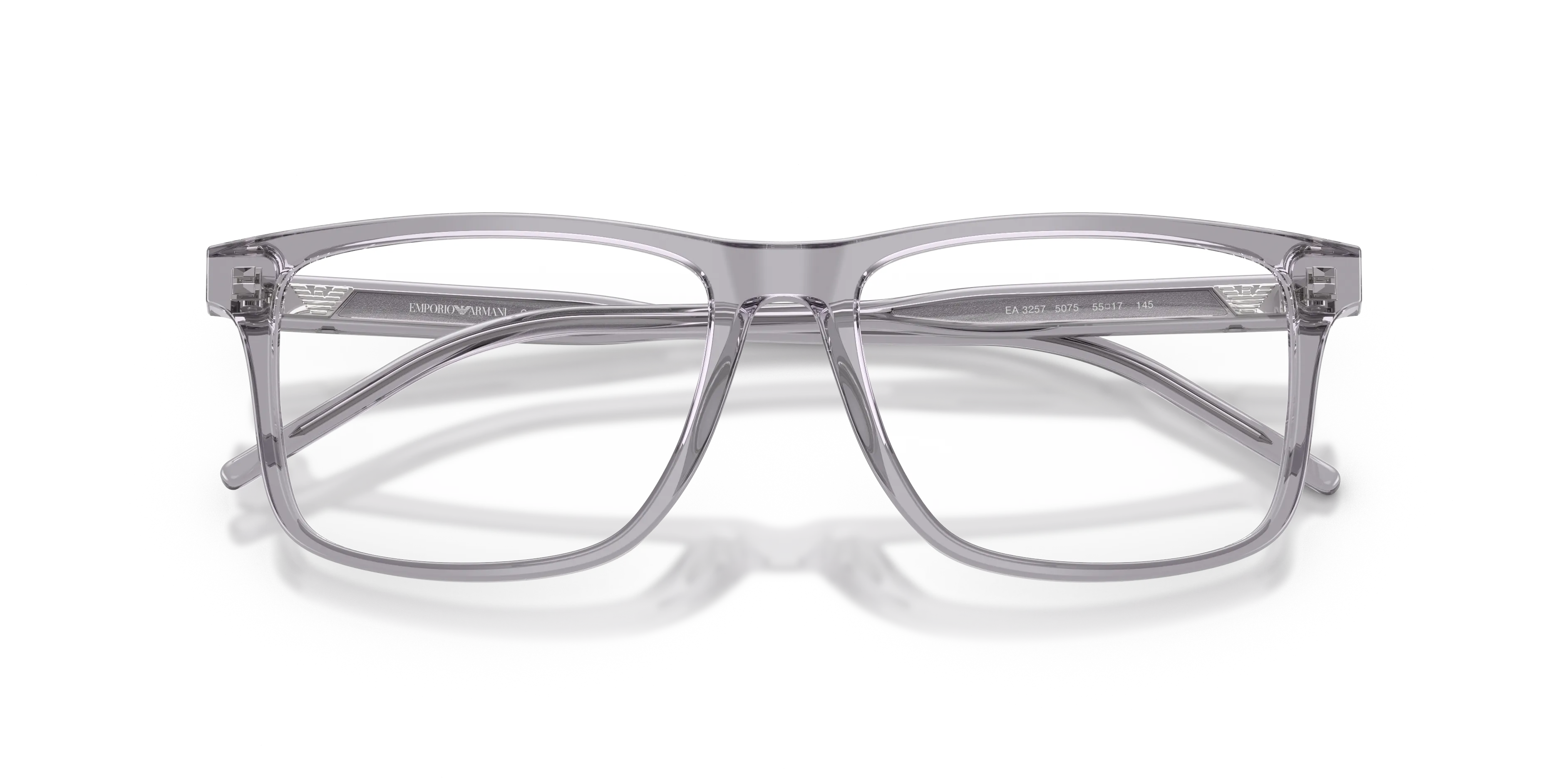 Emporio Armani EA3257 5075 Montature da vista Acetato Grigio Trasparente Squadrata Normale - immagine 2