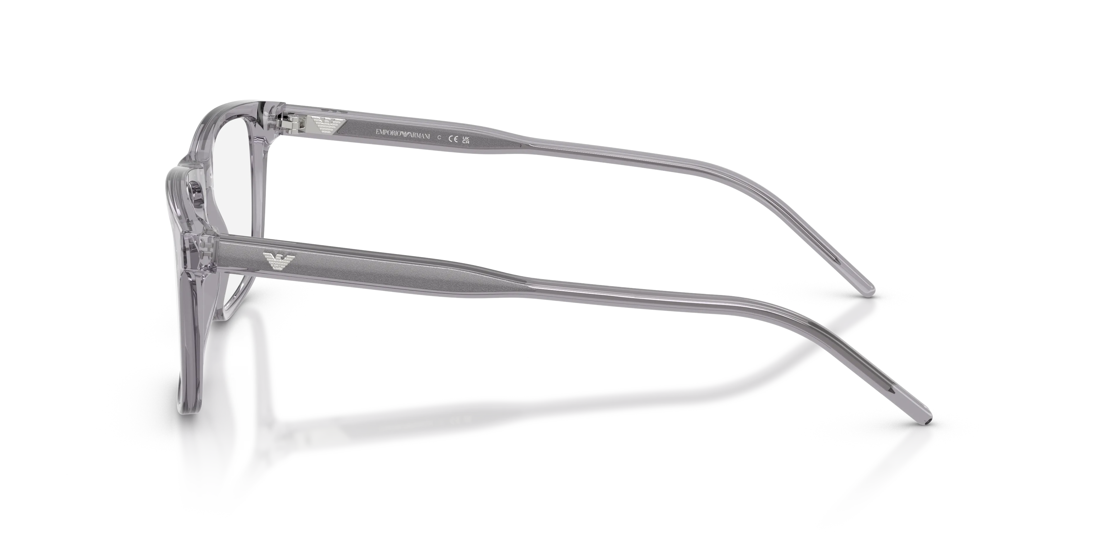 Emporio Armani EA3257 5075 Montature da vista Acetato Grigio Trasparente Squadrata Normale - immagine 4