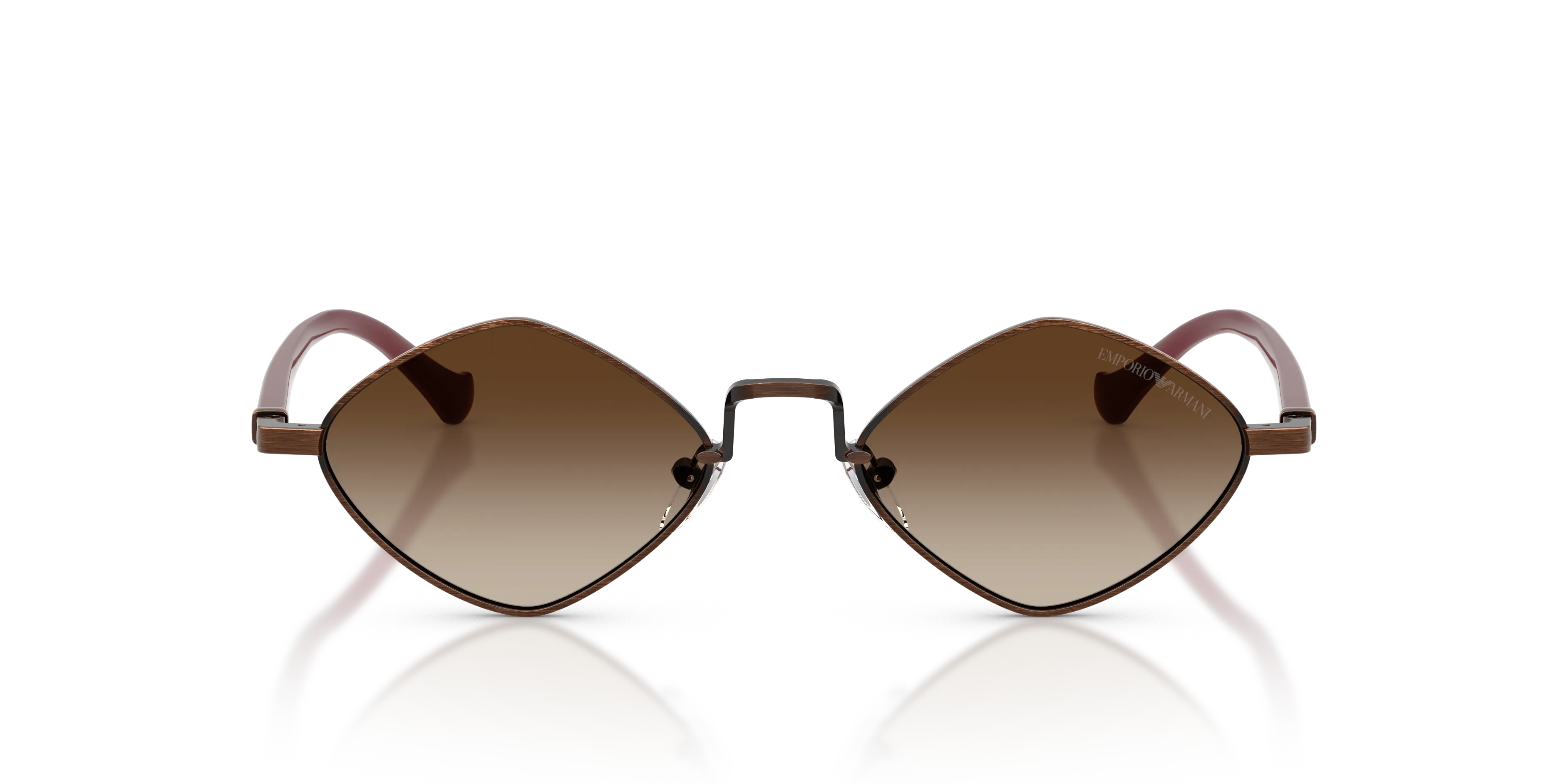 Emporio Armani EA2182 345513 Occhiali da sole Metallo Rosa Marrone Geometrica Normale Sfumato - immagine 3