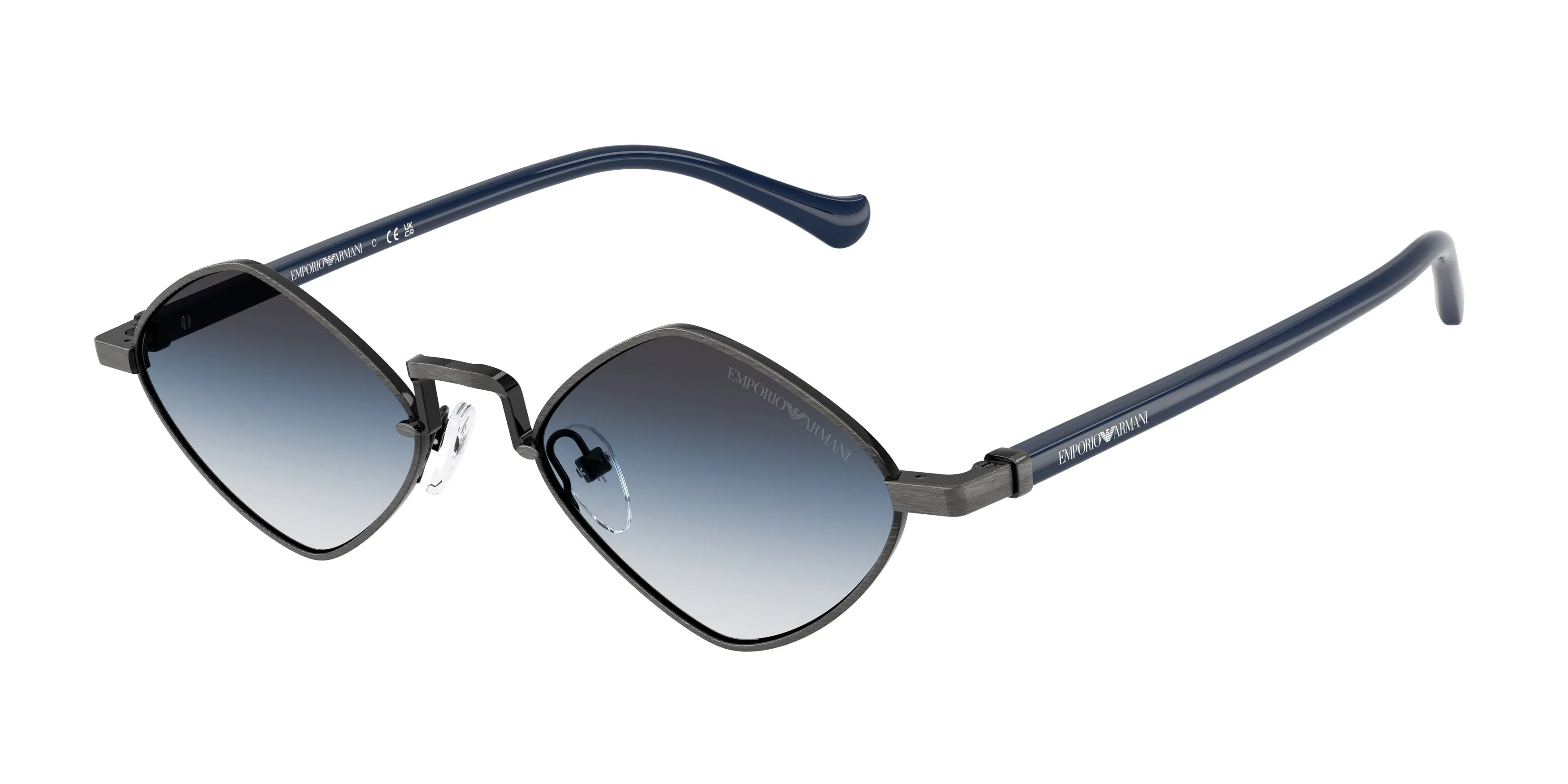 Emporio Armani EA2182 34448G Occhiali da sole Metallo Argento Grigio Geometrica Normale - immagine 1