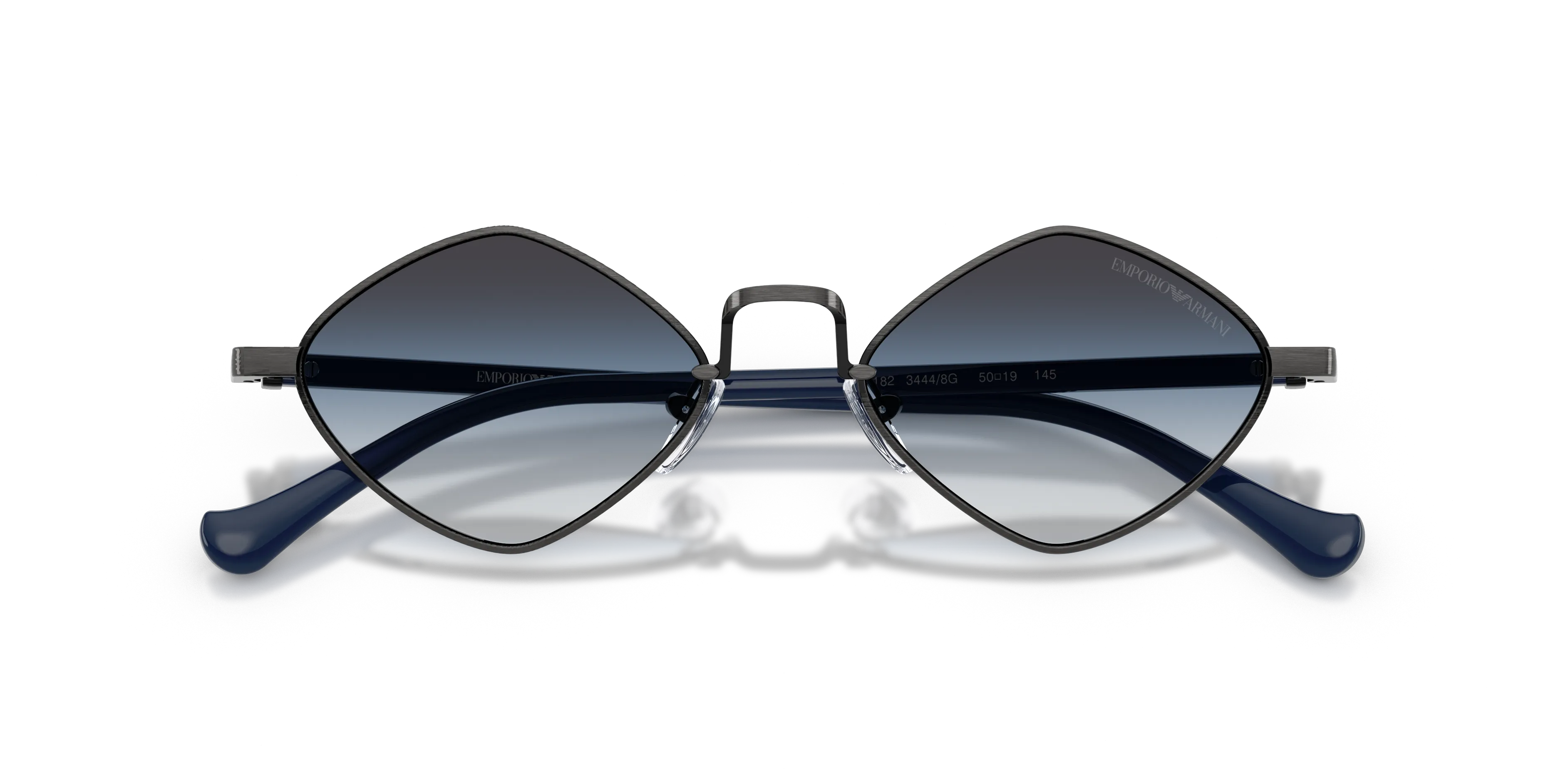 Emporio Armani EA2182 34448G Occhiali da sole Metallo Argento Grigio Geometrica Normale - immagine 2