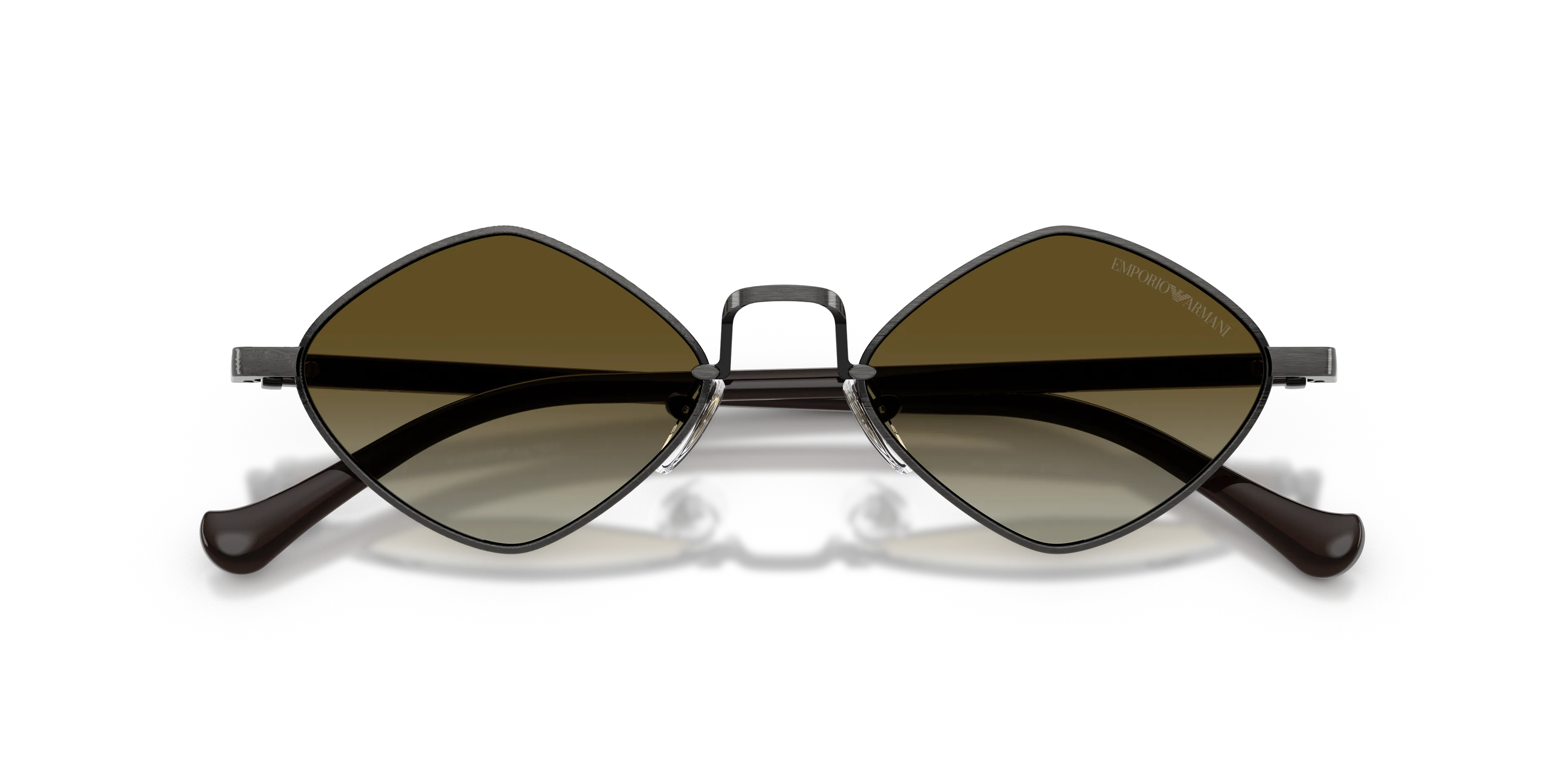 Emporio Armani EA2182 34447Z Occhiali da sole Metallo Argento Grigio Geometrica Normale Sfumato - immagine 2