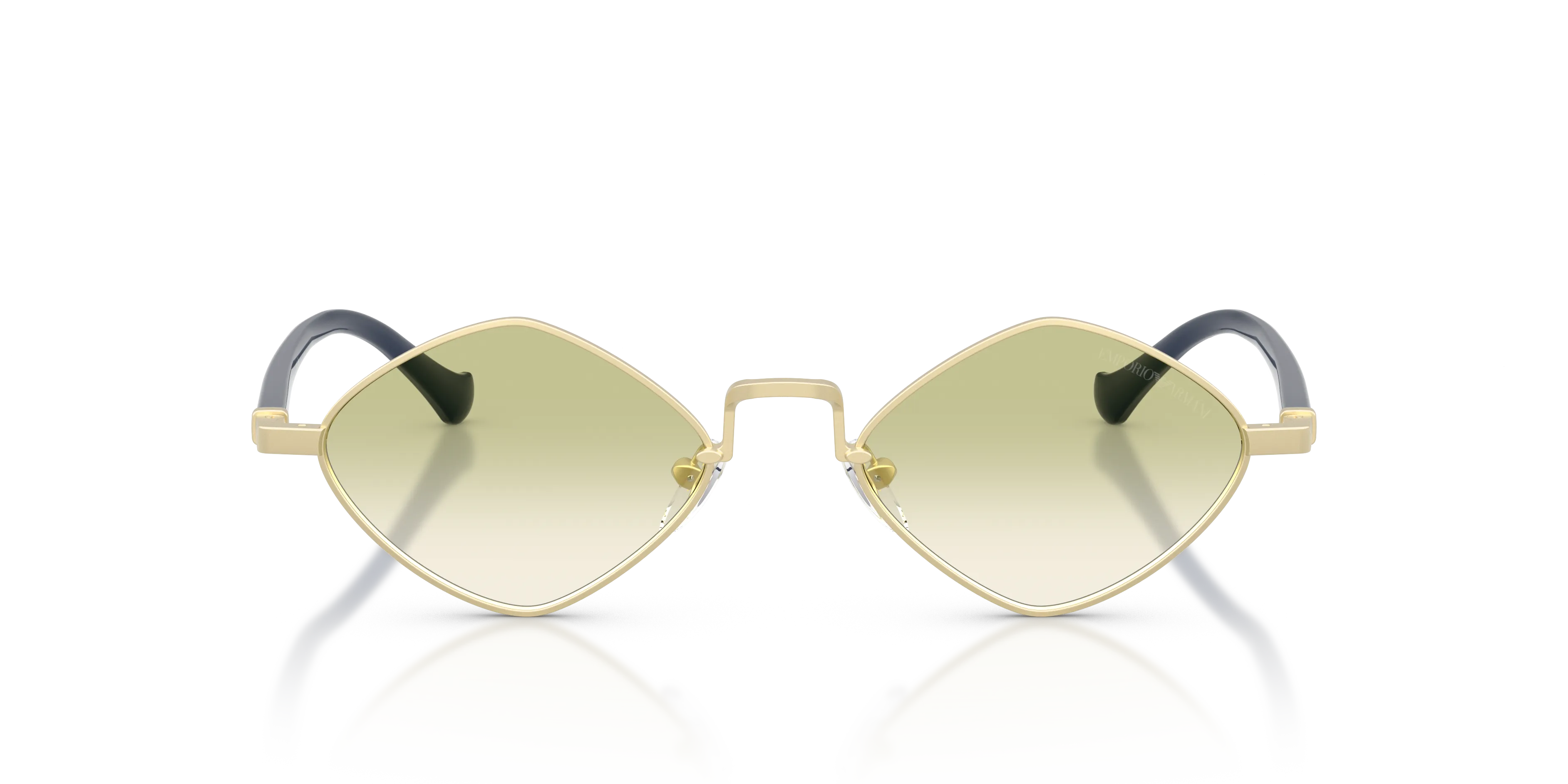 Emporio Armani EA2182 30028E Occhiali da sole Metallo Oro Verde Geometrica Normale Sfumato - immagine 3