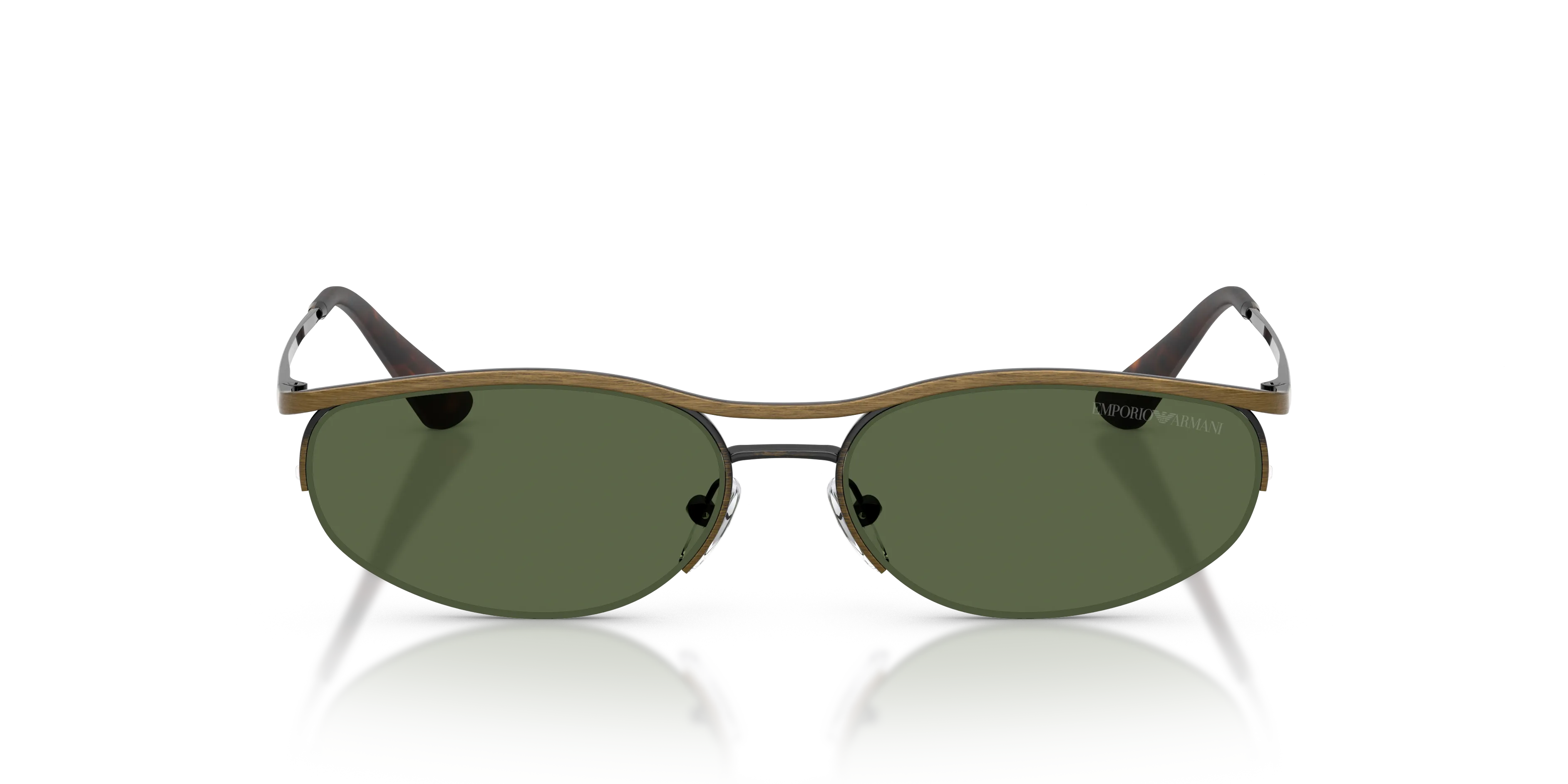 Emporio Armani EA2180 344671 Occhiali da sole Metallo Oro Verde Rotonda Normale - immagine 3